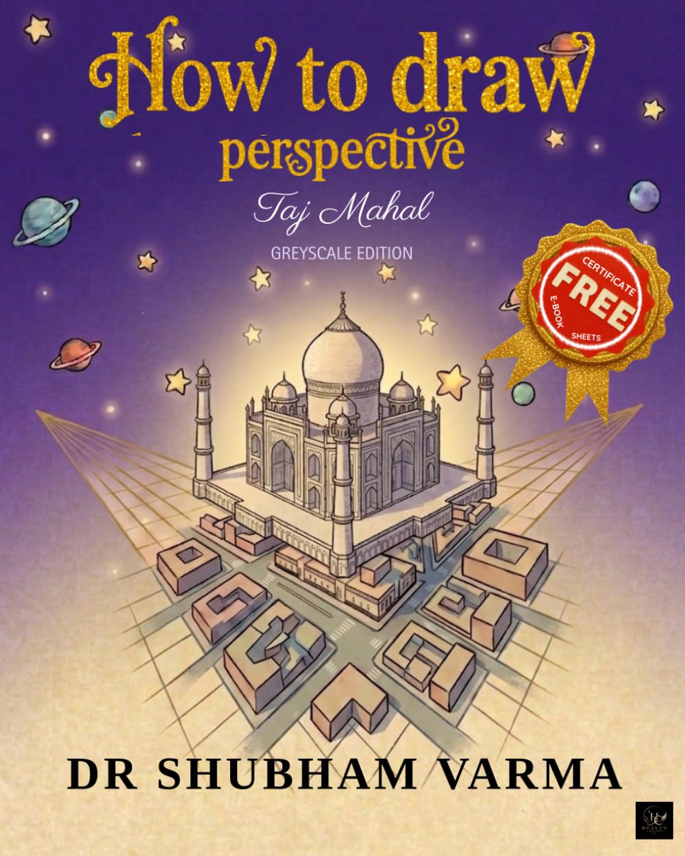 HOW TO DRAW IN PERSPECTIVE: TAJ MAHAL- GREYSCALE EDITION