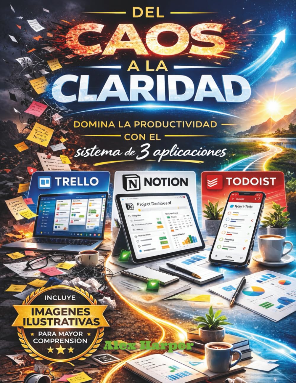 Del Caos a la Claridad: Domina la productividad con el sistema de 3 aplicaciones Trello, Notion y Todoist