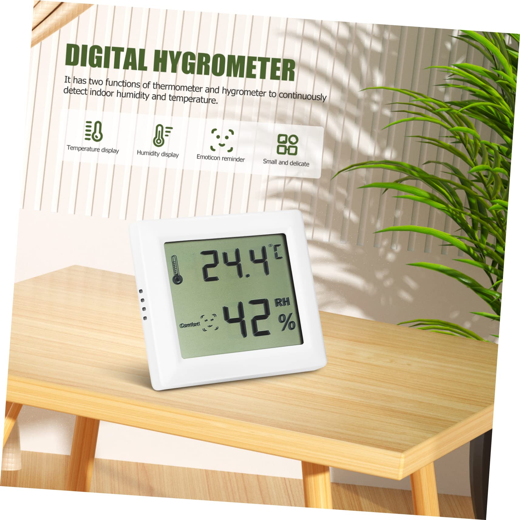 BESTonZON 2 Ensembles Hygromètre Hydromètre Environnement Intérieur Jauge De Mesure D'humidité Thermomètres D'humidité Numérique Pour Chambre Ménage Humidimètres Abdos 2 Pièces * 2