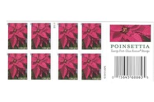 Poinsettia Forever Postage Stamps Roll of 100 USPS Stamps