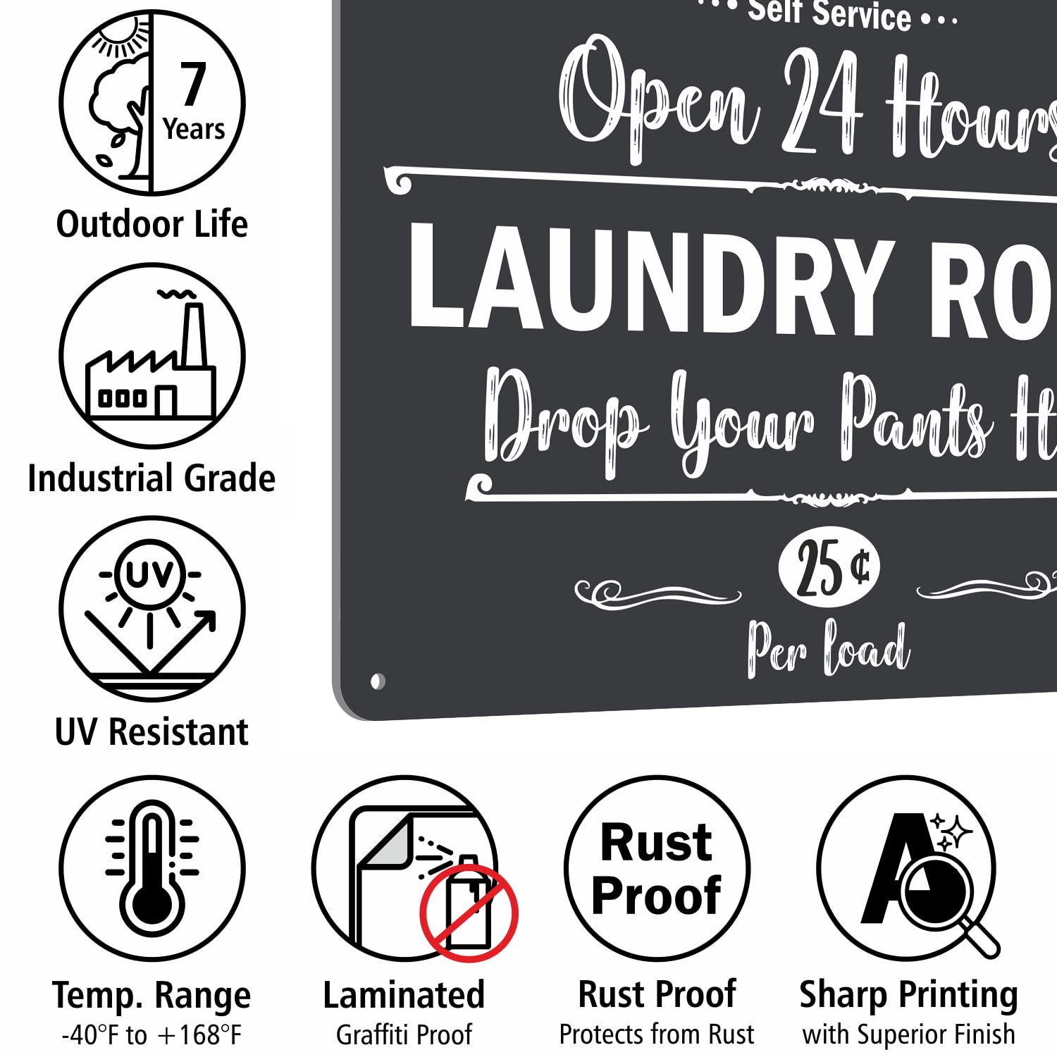Amazon.com: SmartSign Laundry Room Drop Your Pants Here Sign