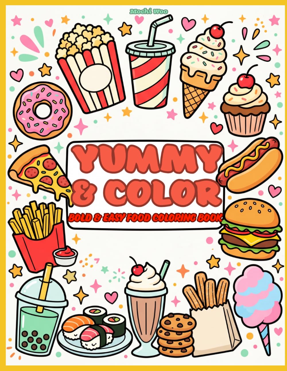 Yummy & Color: Bold & Easy Food Coloring Book