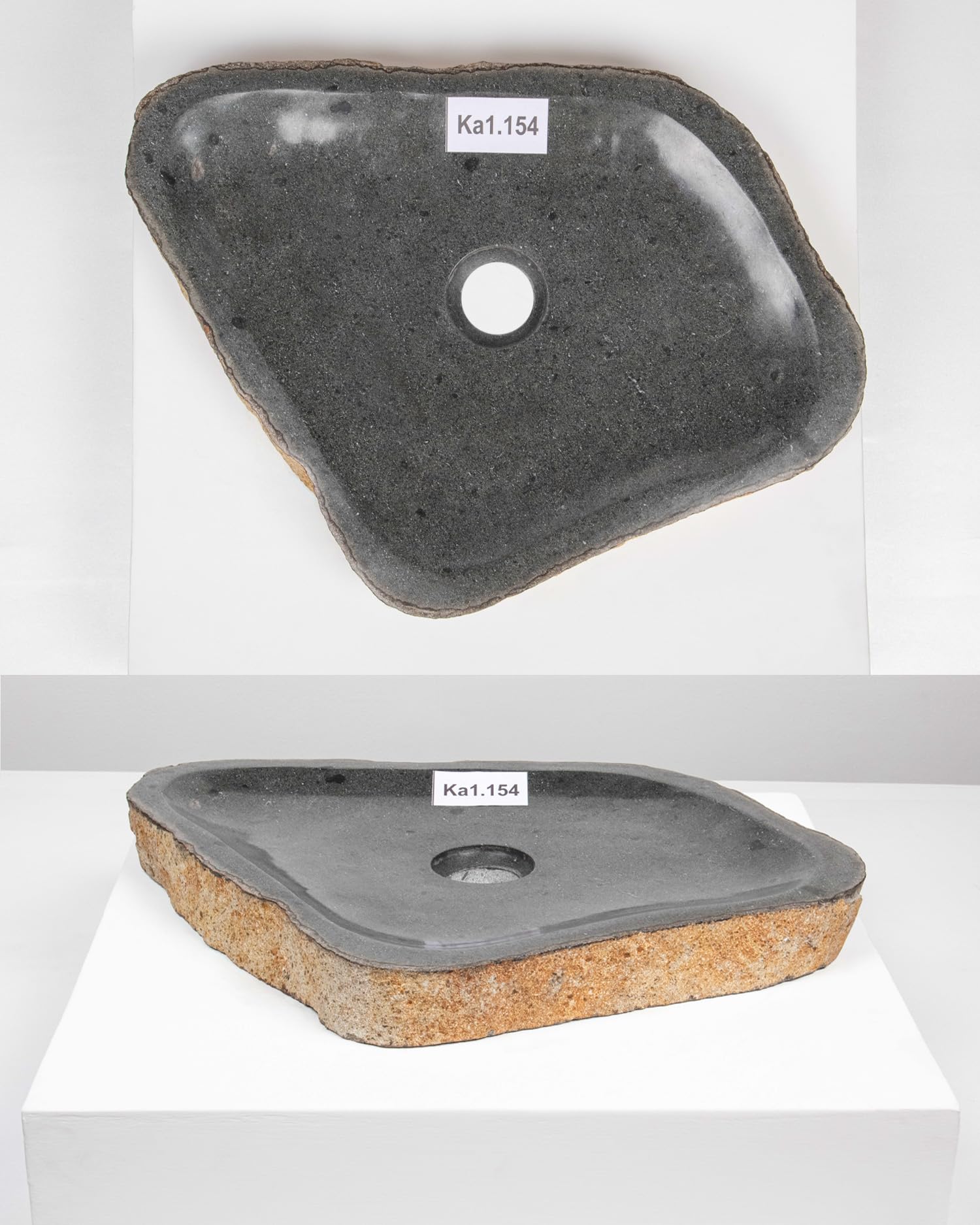 Lavabo in pietra naturale, extra piatto, ca. 40 cm, pezzo unico, per bagno, bagno, bagno, bagno, bagno, bagno, bagno, bagno, bagno, bagno, bagno, giardino, pietra fiume, lavandino