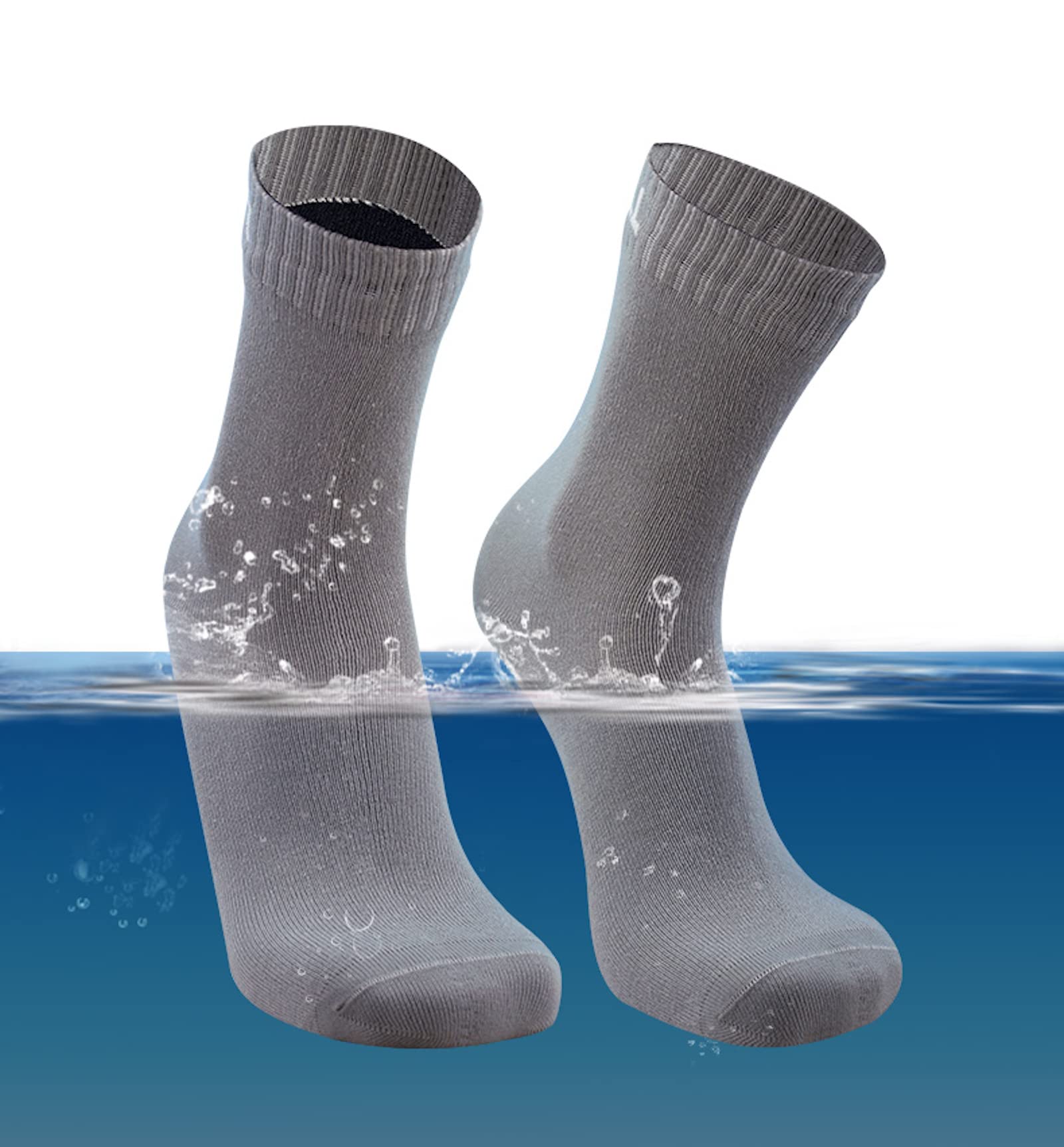 Dexshell Men's Grey Waterproof Ultra Thin Breathable Sports Ankle Socks - Xl