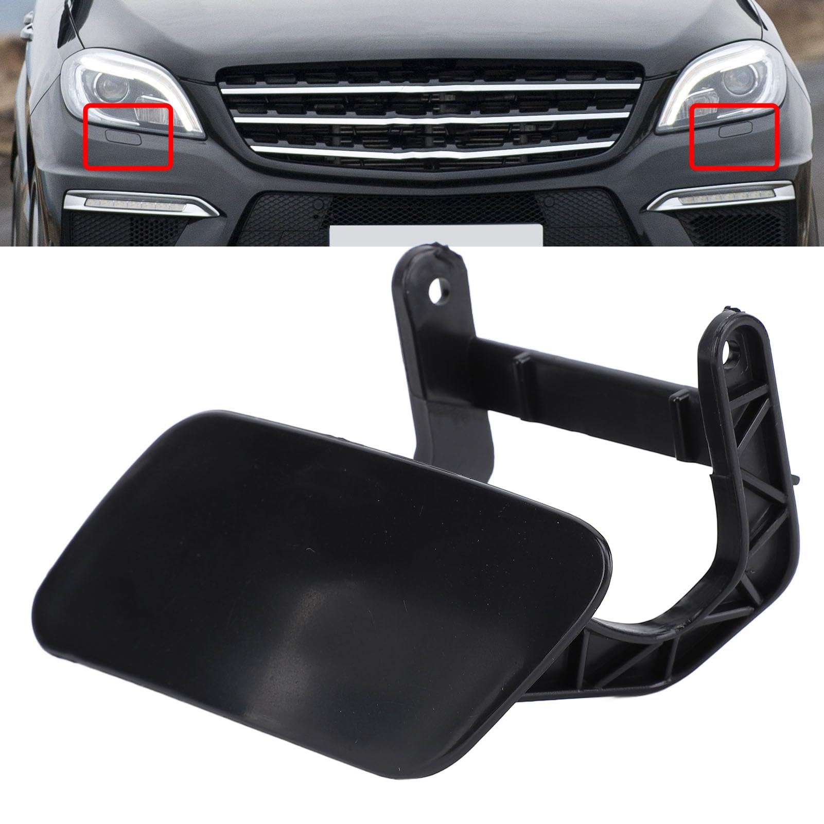 Yctze ML Classe W166 Tappo Lavafari Resistente agli Urti Nero Copri Ugello Lavafari per ML63 dal 2012 al 2015 (Sinistra (1668600108))
