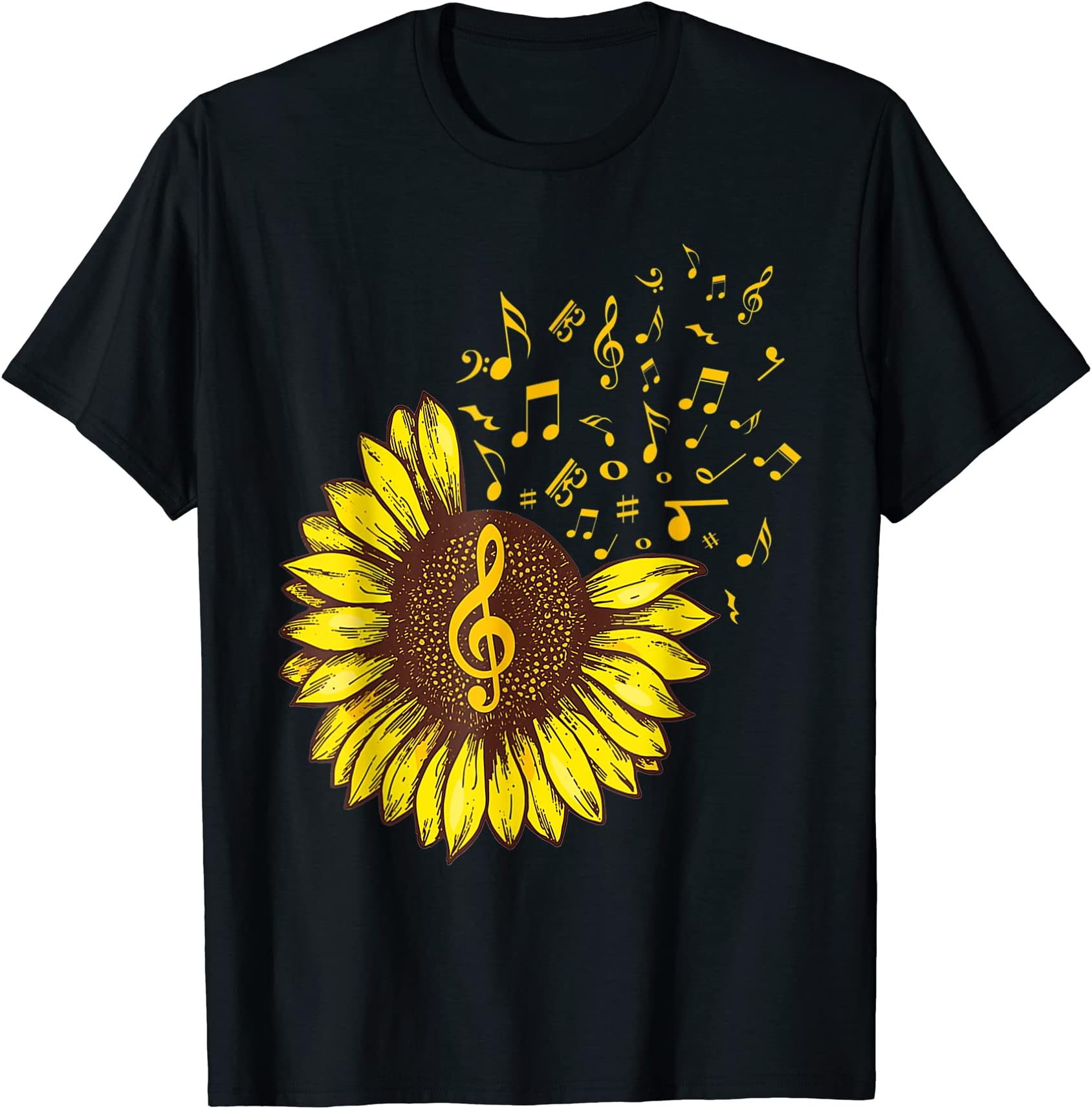 Sunflower Music Lovers For men women boys girlsSunflower Music Note Music Lovers For men women boys girls T-Shirt