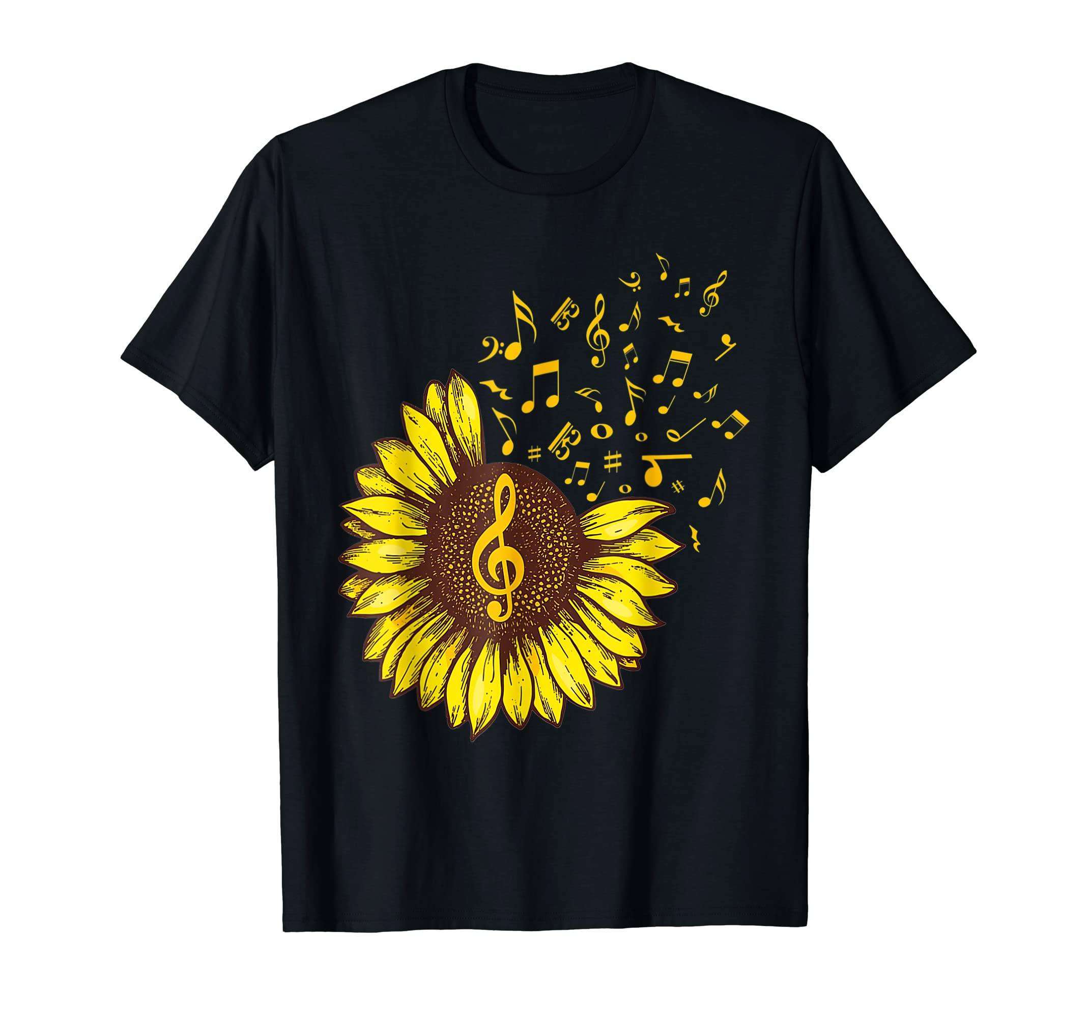 Sunflower Music Lovers For men women boys girlsSunflower Music Note Music Lovers For men women boys girls T-Shirt