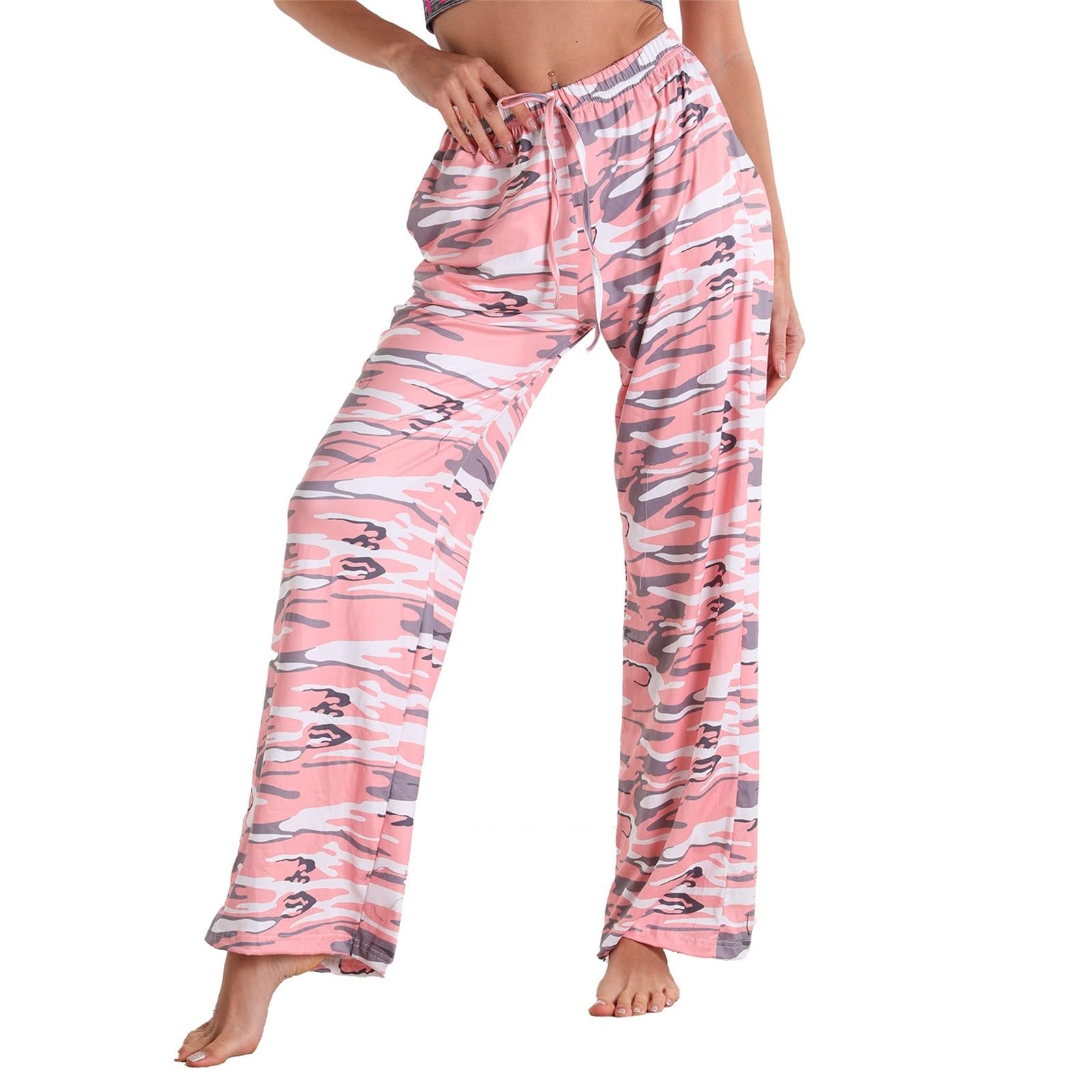 BUKKNYE Women’s Plaid Lounge Pants Comfy Pajama Bottoms Soft Warm Stretch Sleep Pant with Pockets