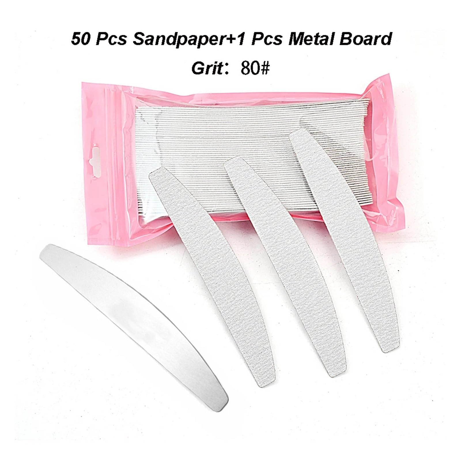 50 sztuk zestaw dwustronny do manicure i pedicure paznokci, rozrywalne, trwałe akcesoria, sprzęt do lakierów żelowych(50pcs-80Grit set)