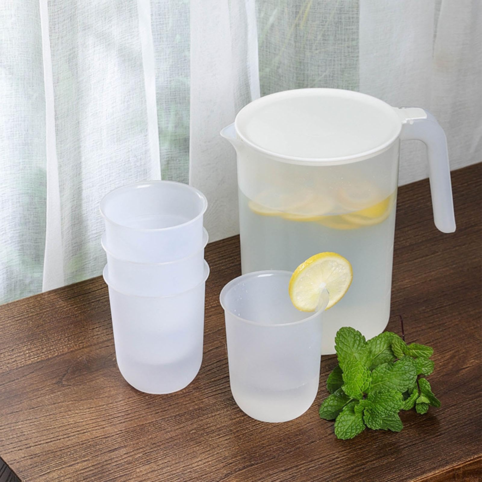 Lot De 2 Carafes D'eau Réutilisables Alaeseje 3,8L - Avec Poignée Et Bouchon à Vis, Idéal Camping, Sport, Voyage