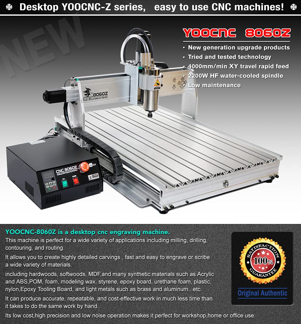 USB 8060 2.2KW Router CNC/máquina de grabado CNC/fresadora CNC/máquina CNC + interruptor de fin de carrera 600 x 800 mm 2.2KW spindle