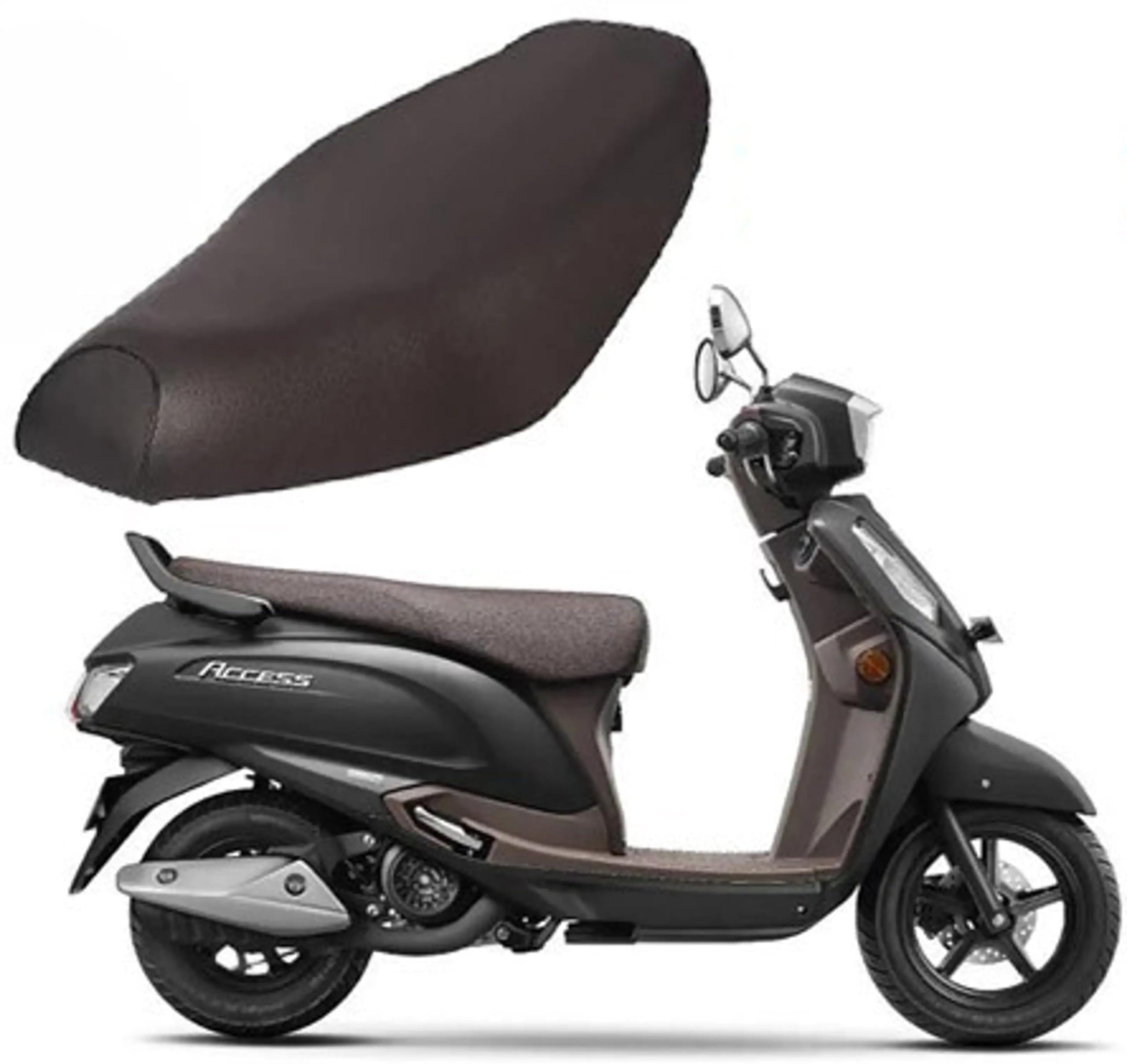 CARBOXNew Access 125 Bs6 Scooty Seat Cover Protect from Rust and Dust, PU Leather Waterproof Durable Seat Cover for Access 125 Bs6 (Black)-image-30