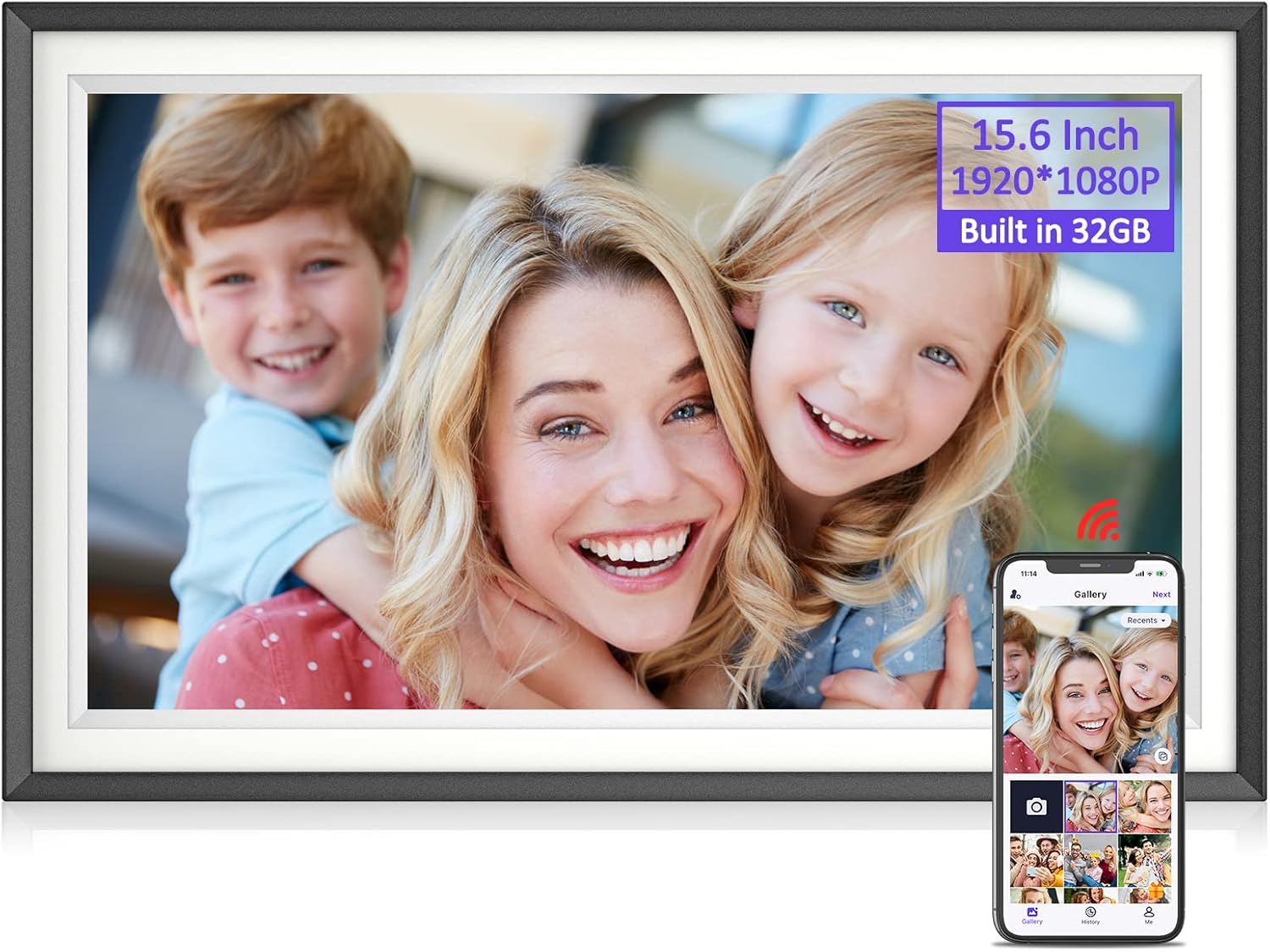 Forc Digital Picture Frame, Digital Photo Frame 15.6 Inch