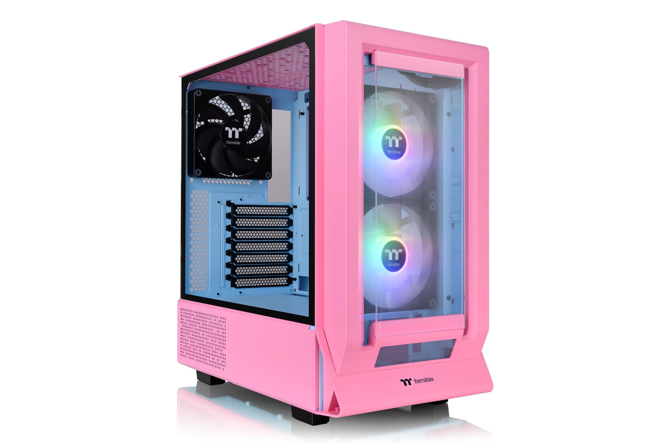 Thermaltake Ceres 350 MX | ATX Midi-Tower | 2 Frontpanels (Tempered Glass/Mesh) | Hidden-Connector Support | 2X 140mm ARGB | USB-C | leiser Airflow (Bubble Pink)