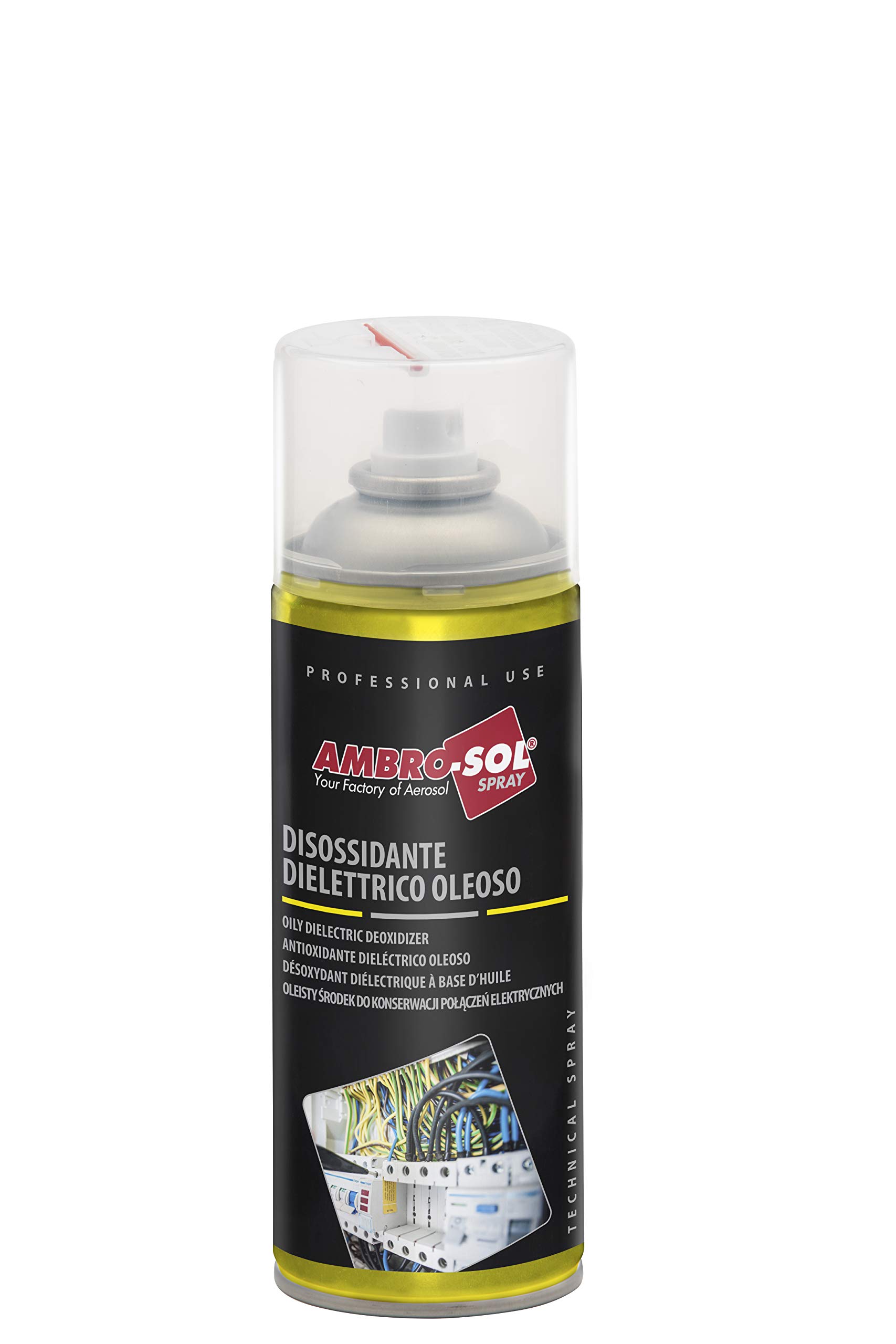 Désensibilisant diélectrique huileux Ambro-Sol M201 pour contacts électriques - Flacon de 400 ml