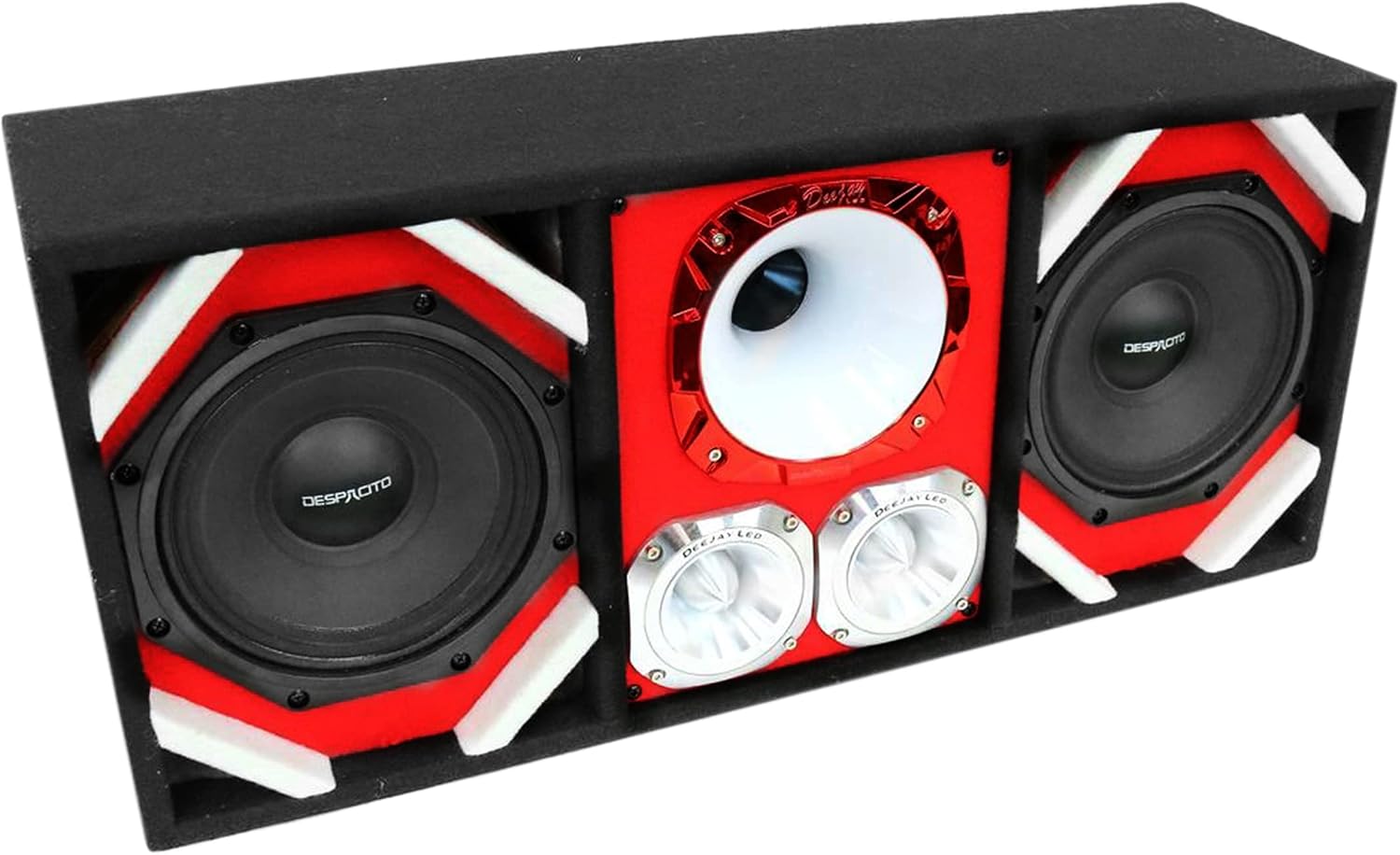 DEEJAY LED TBH8RED DEEJAYLED 2 8" Despacito Horn 2 TW Braz