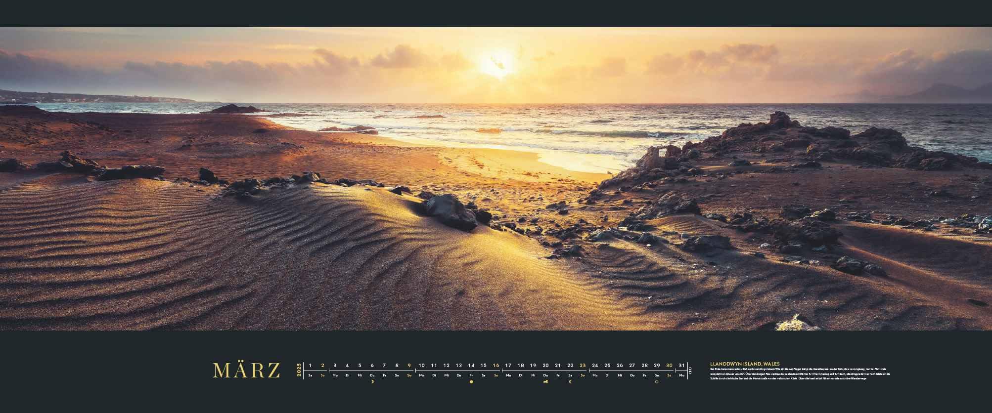 GEO Panorama: marina 2025 – Calendario panoramico – Calendario da parete – Grande formato – 120 x 50 cm