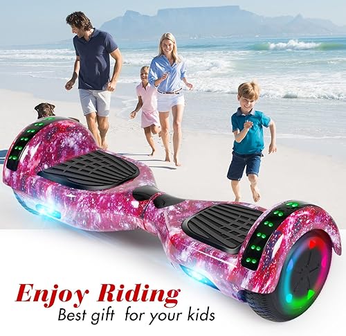 Miniatura 15 de CBD Patinete con luces LED Corlorful, ruedas de 6.5 pulgadas, scooter doble de 300 W para niños, niñas, niños y adultos, todas las edades A01-blanco