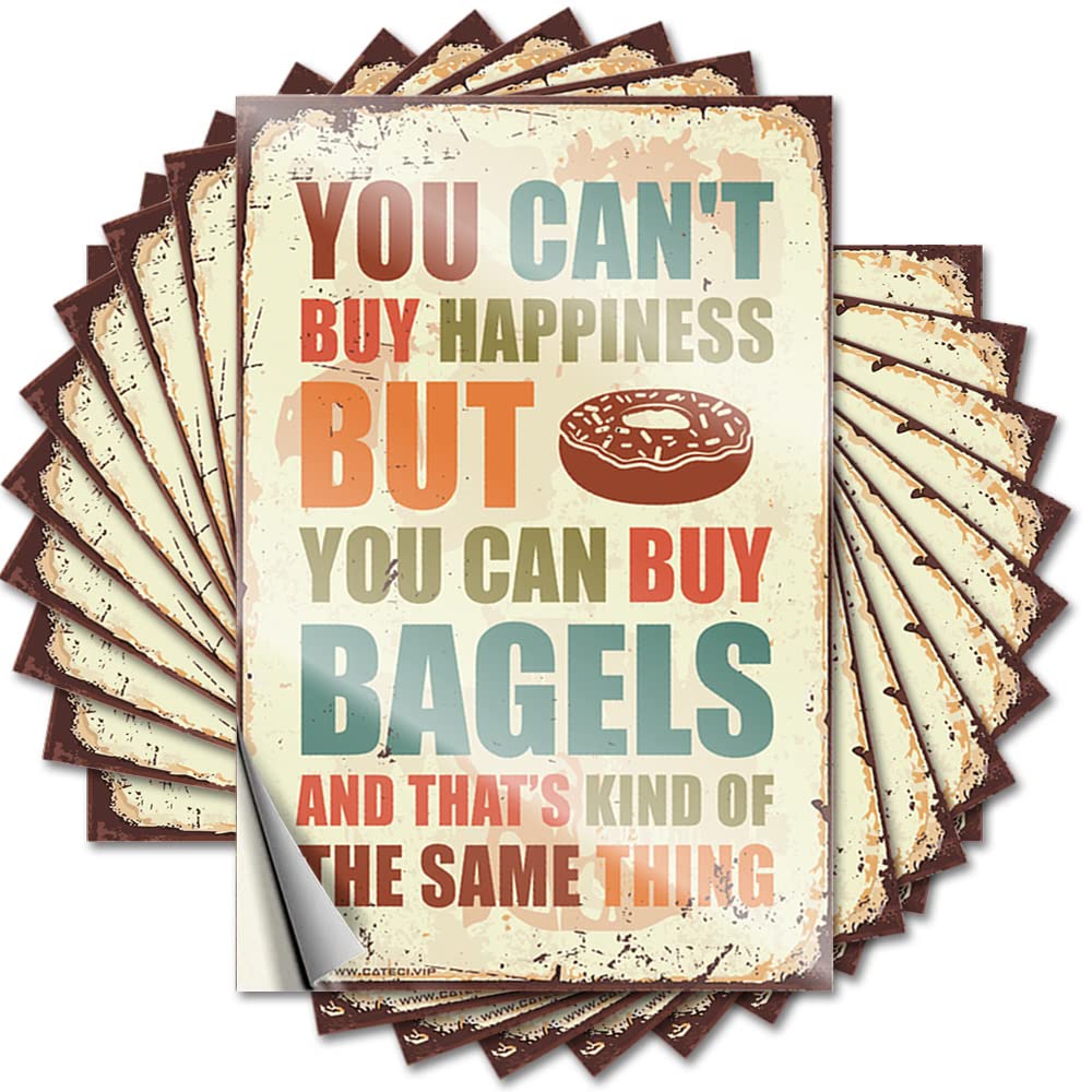 Stickers Funny Room Decor | Fall Hat You Can't Buy Happiness But You Can Buy Bagels for Men(8X12CM)