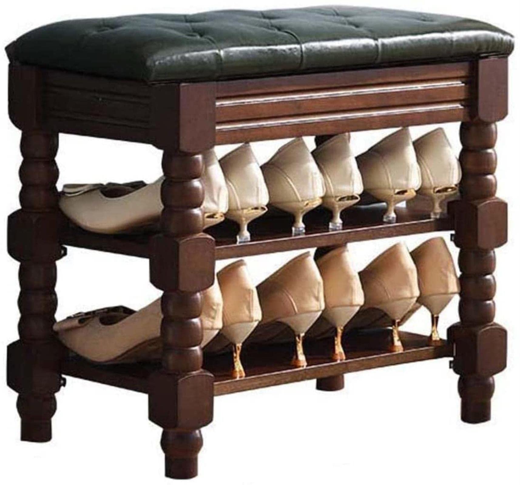 3-Tier Metal Shoe Rack,Antique Brown Angle Inclined Shoe Rack,Iron Structure Storage Shelf Stackable Shoe Cabinet,Used for Porch Living Room Shoe Rack