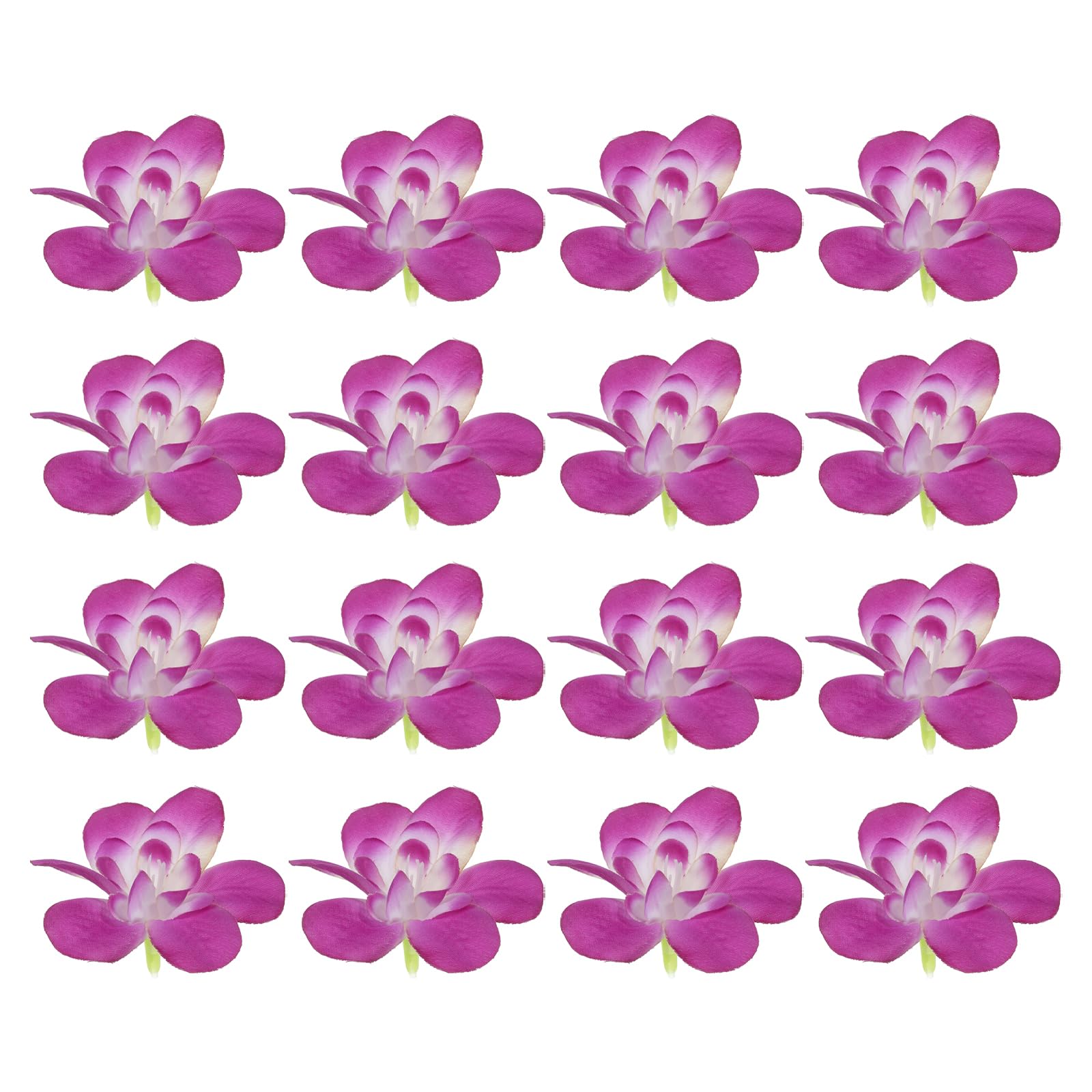 PATIKIL Artificial Orchid Petals, 24Pcs Faux Orchid Flower Head Fake Butterfly Flowers Crafts for Home Wedding Decoration Dark Purple