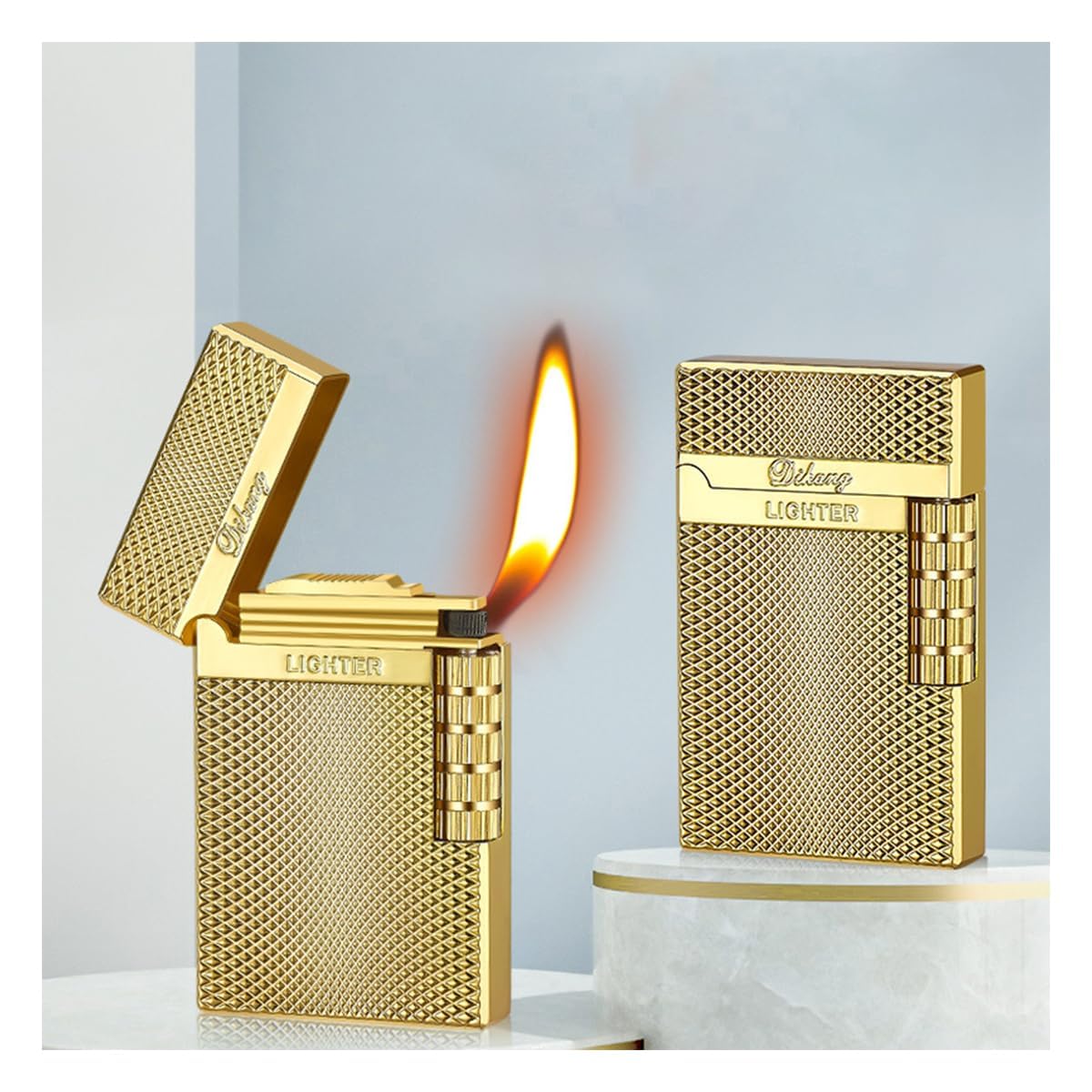 Dragon Relief Metal Lighter - Refillable Butane, Soft Flame, Flip Lighter for Camping & Gifts
