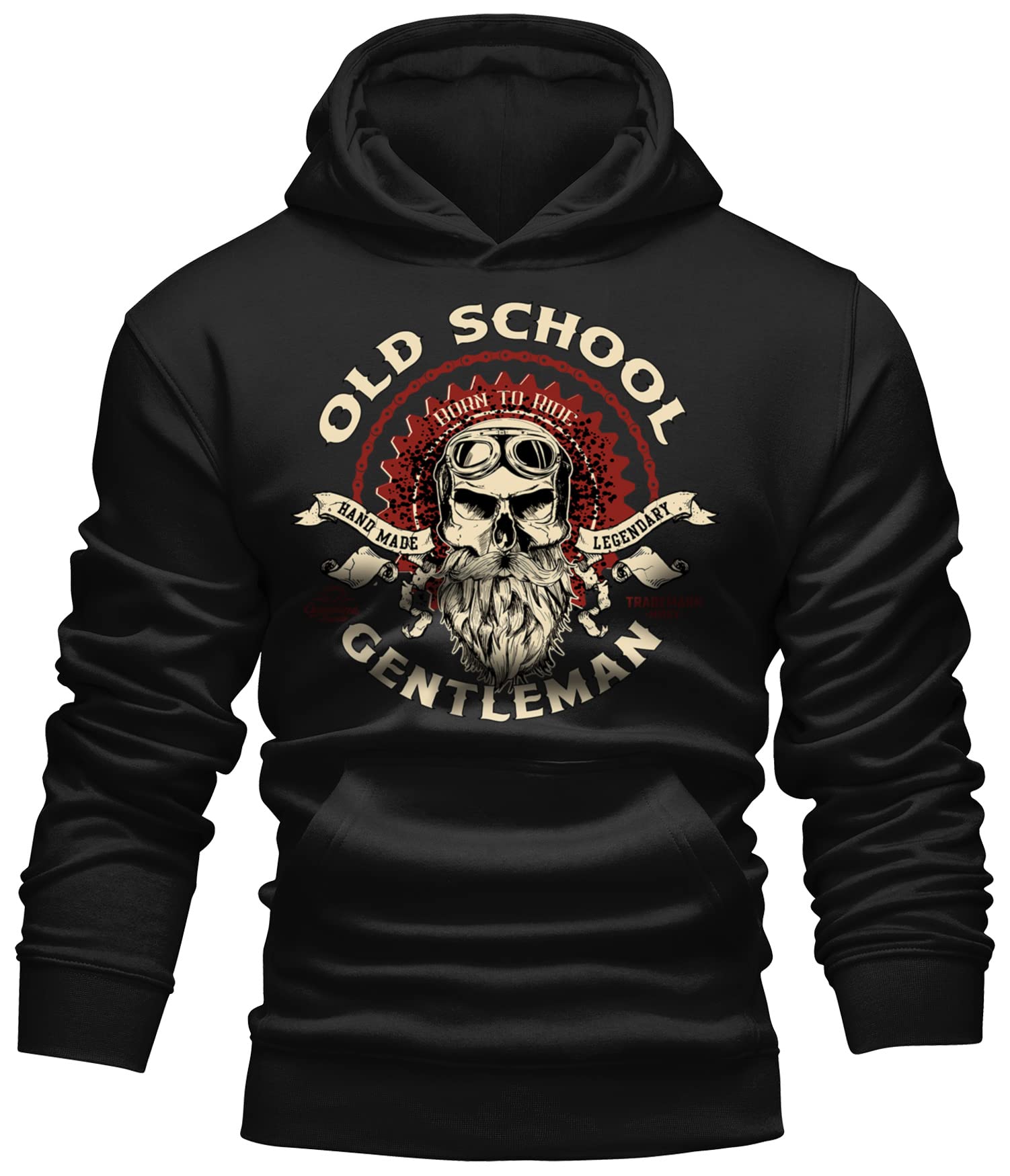 Gasoline Bandit Biker Racer Motorrad Kapuzen-Hoodie - Old School Gentleman