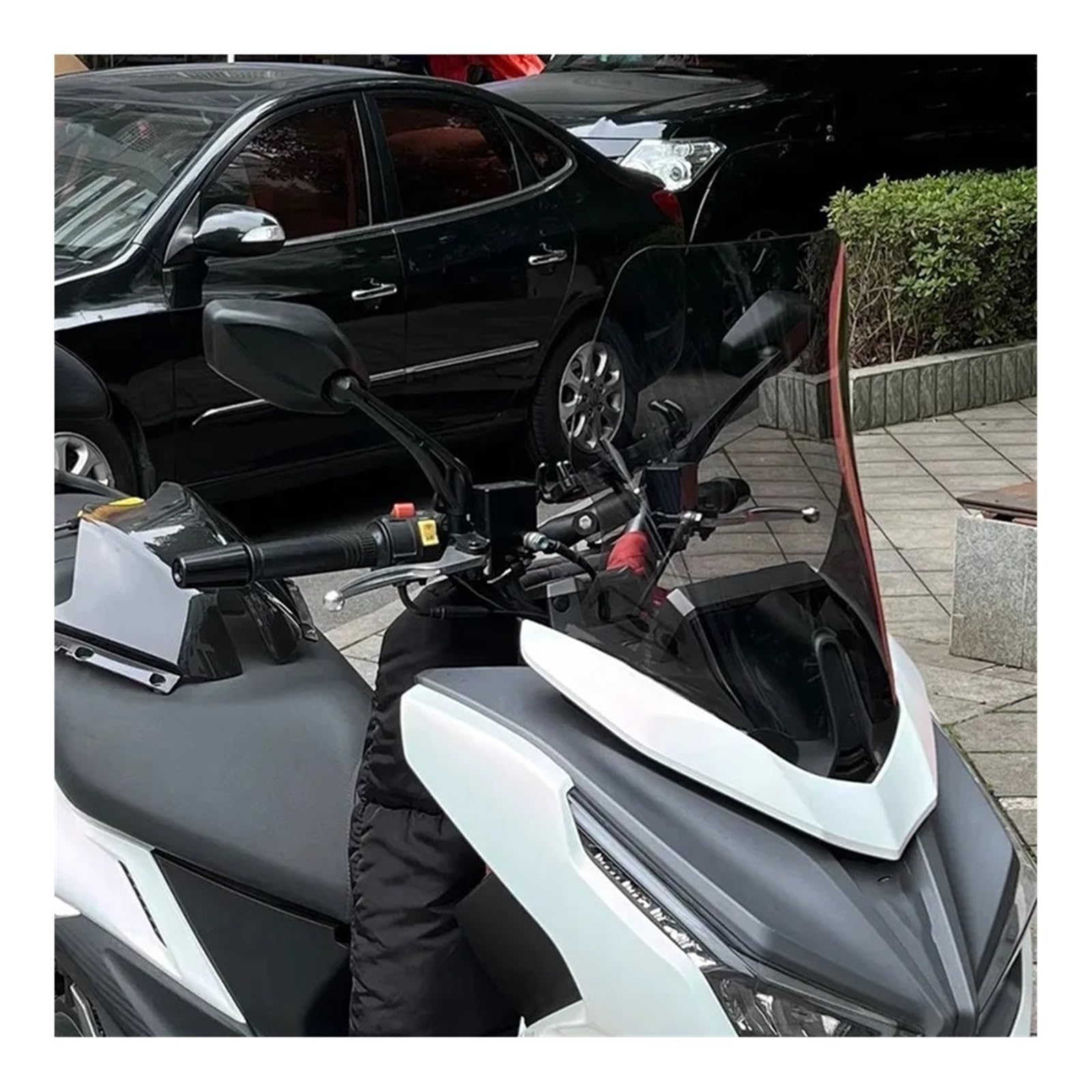 Parabrisas Pantalla Moto Kit De Deflectores Viento para Motocicletas para S&ym Jet 14 Y para EVO 125, 150 200. Incluye Parabrisas Delantero, Visera Completo