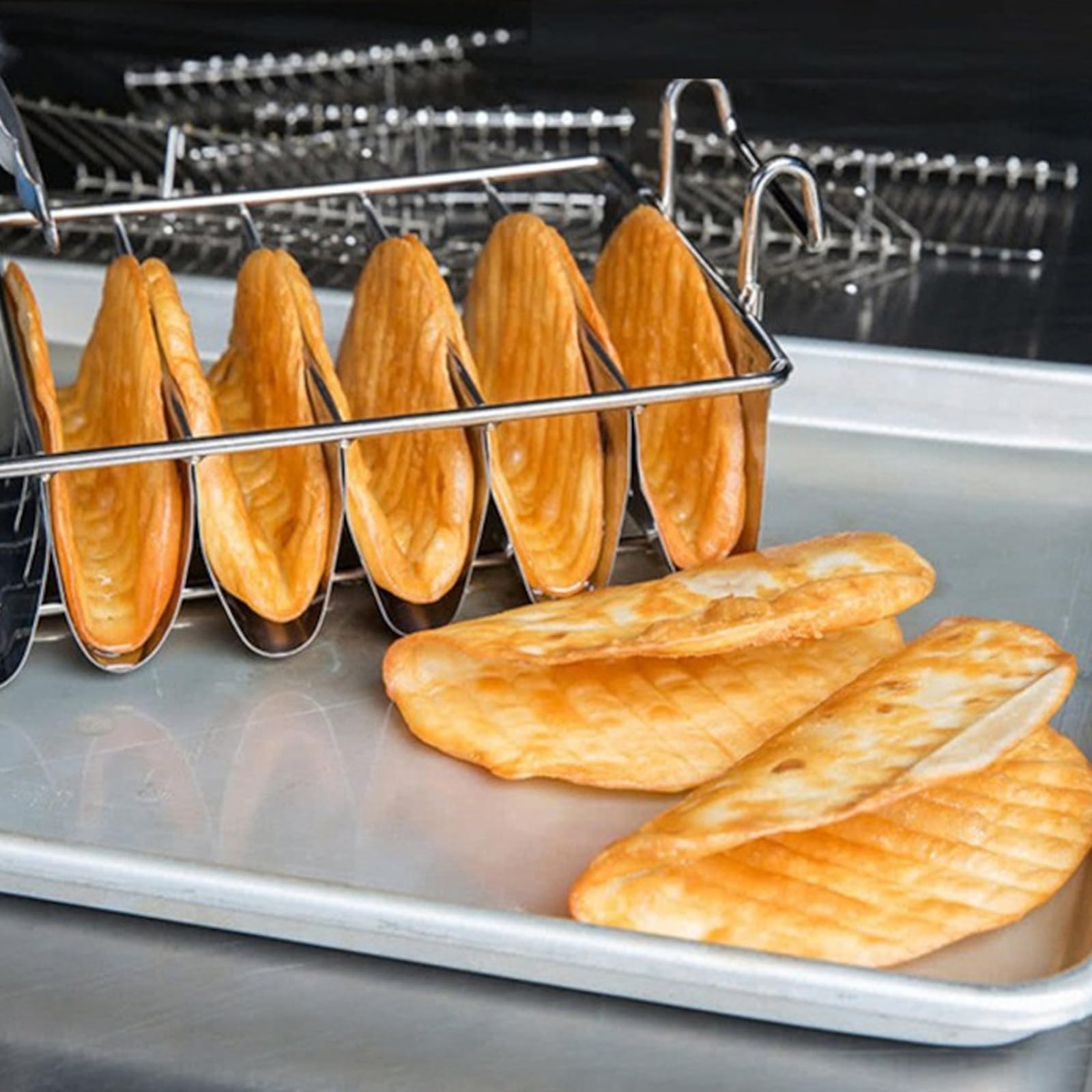 Formatrice Professionale per Conchiglie con 4 o 6 divisioni per focacce piegate preparate in Modo Uniforme Cestino Enchilada Profound Fry