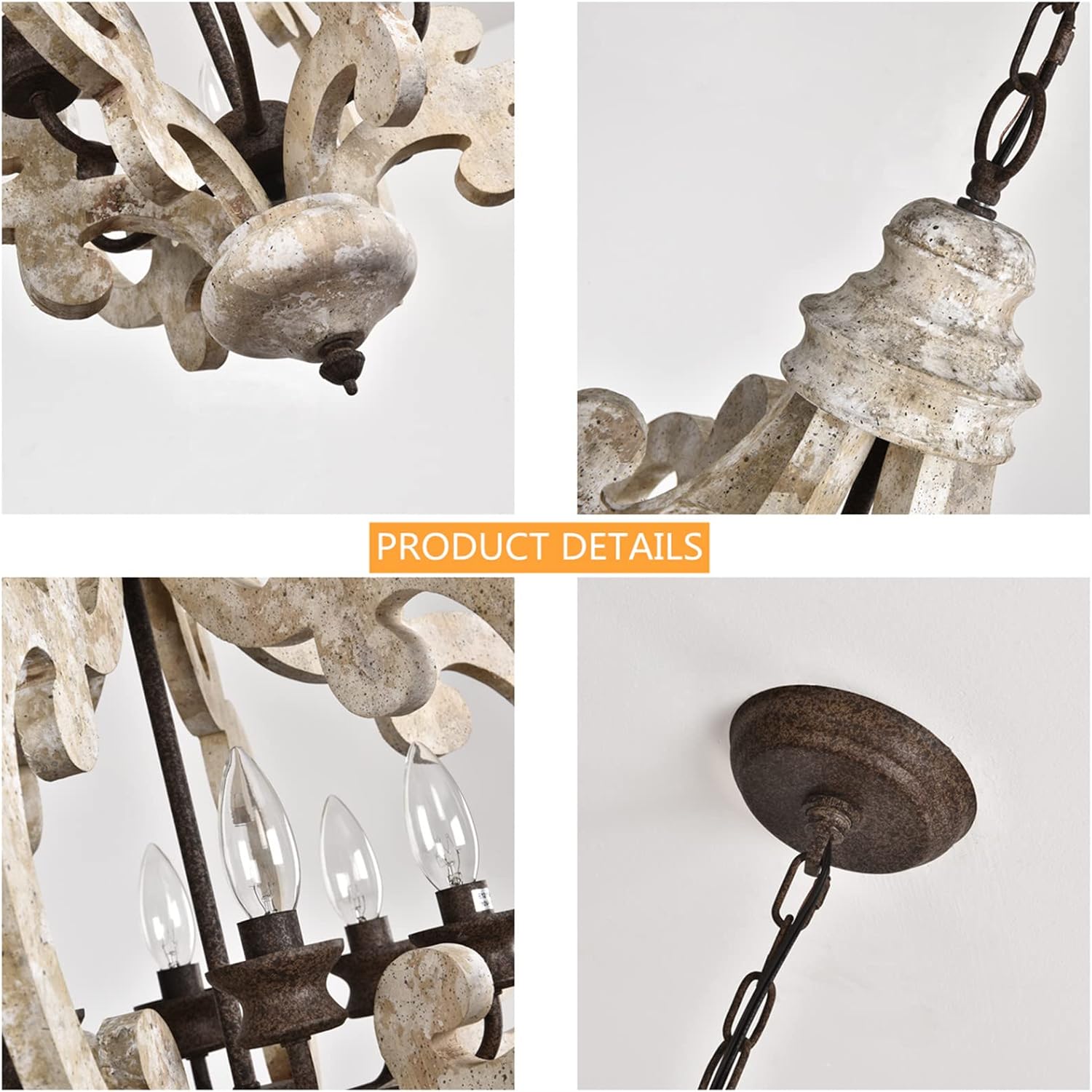 Tор Brаndѕ PAFEE 6-Light Wooden Chandelier, Rustic Farmhouse Hanging Light American Country Cottage Style Candelabra Fancy Chandeliers Suреr Brаndѕ PAFEE 6-Light Wooden Chandelier, Rustic Farmhouse Hanging Light American Country Cottage Style Candelabra Fancy Chandeliers