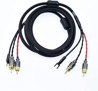 Arklove Ultra Low Noise Double Audio 2 RCA to RCA Cable of Independent Shielded Signal Line of LP Vinyl Record Player Amplifier Chassis Gold Plated Connector (13ft)