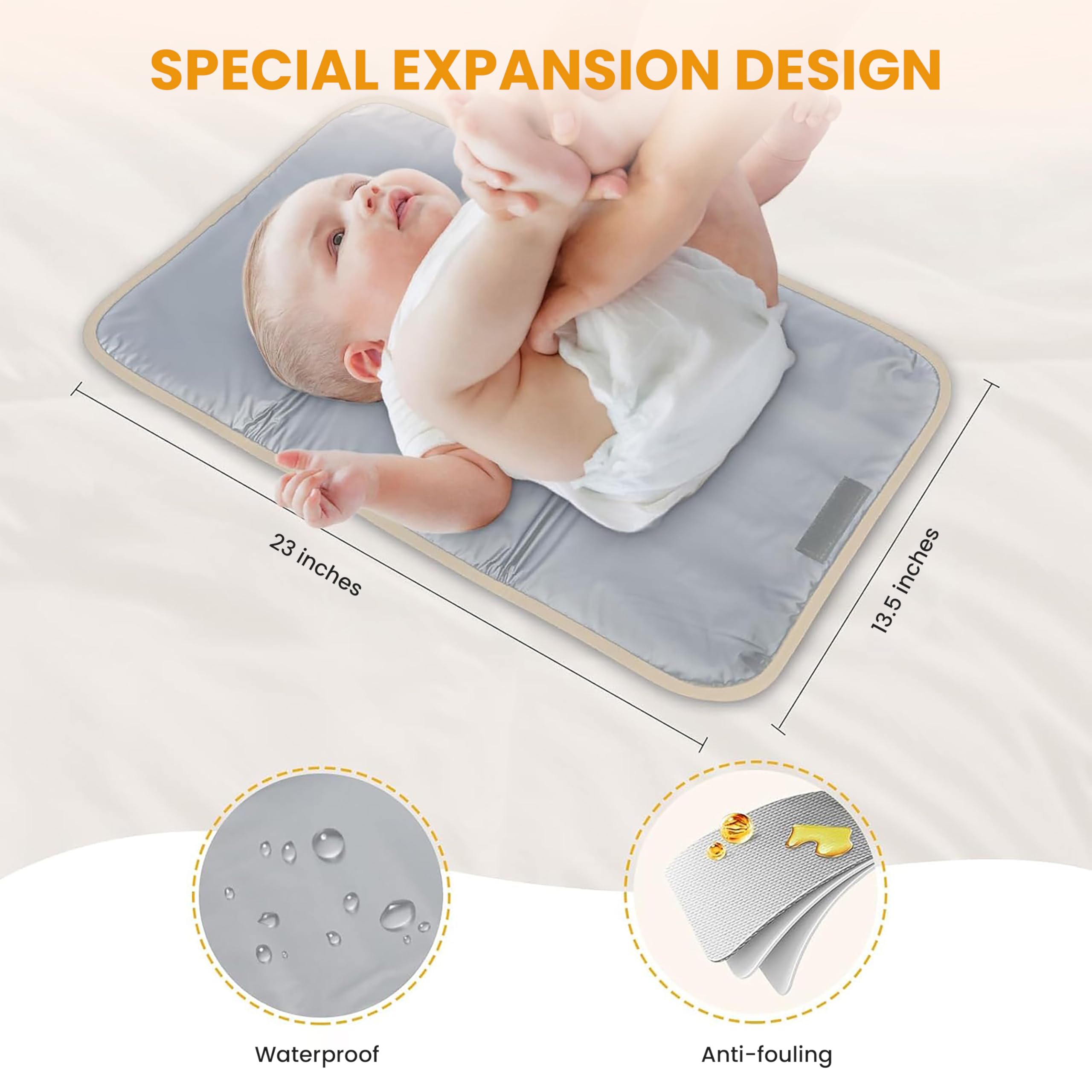 Birch & Co. Diaper Bag for Mothers for Travel – Baby Bag - Stylish Waterproof Baby Backpack with Insulated Compartments, Changing Mat, Spacious for Daily & Travel Use, BlackBrownWhite - Image 8 thumbnail