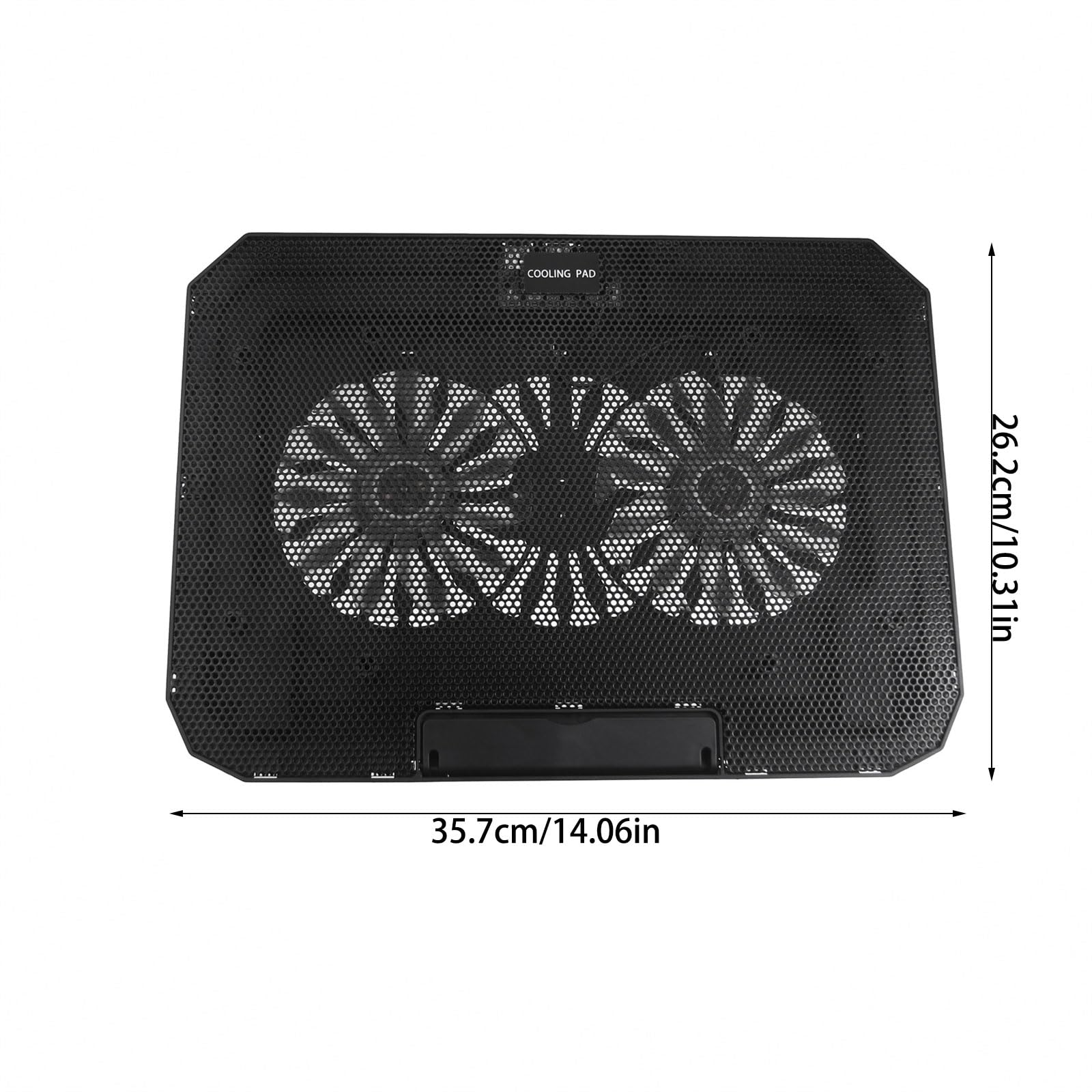 Verstellbarer Laptop-Kühlständer mit leisen Ventilatoren, Handyhalterung und Metalldesign für verbesserte Notebook-Kühlunterlage