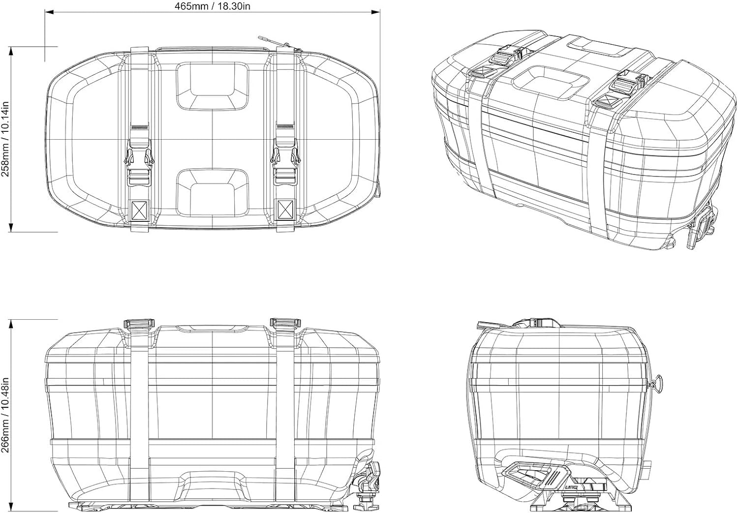 Ski-Doo LinQ 4.5 US Gal (17L) Trail Expandable Bag, 860202895