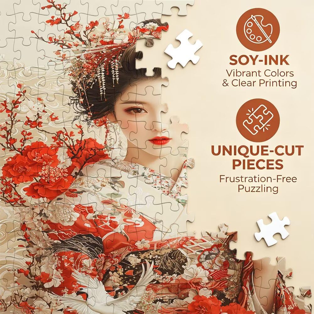 Puzzle 5000 Pezzi, Geisha Giapponese 3D Puzzle per Adulti Impegnativo, Educa Puzzles Artistico, Divertente E Stimolante Puzzles Decorativo per La Famiglia, Regalo e Decorazione Pareti DX0YL6-783