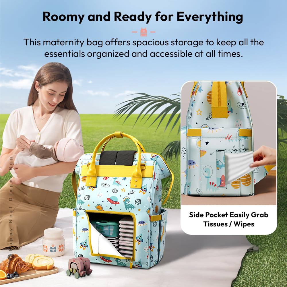 StarAndDaisy Diaper Bag for Mothers for Travel/Diaper Bag, 28L Waterproof Baby Bag for Mother Travel with 15 Multipurpose Pockets 3