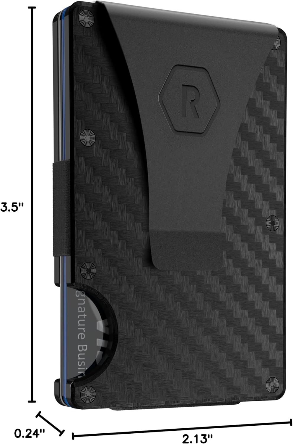 The Ridge Wallet - Slim Minimalist Compact Wallet and Card Holder| RFID Protected Front Pocket Wallets | Integrated Money Clip | Carbon Fiber 3K - Image 6