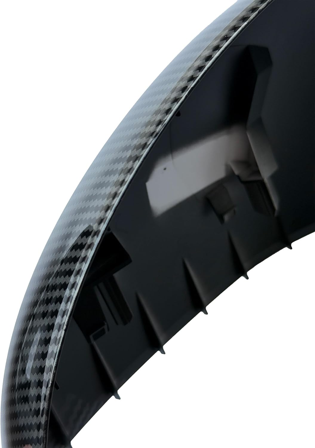 Mirror Cover Cap Compatible with Honda Civic 2022 2023 2024 - Carbon Fiber Style (Not Real) - Replacement Housing Without Turn Signal Hole