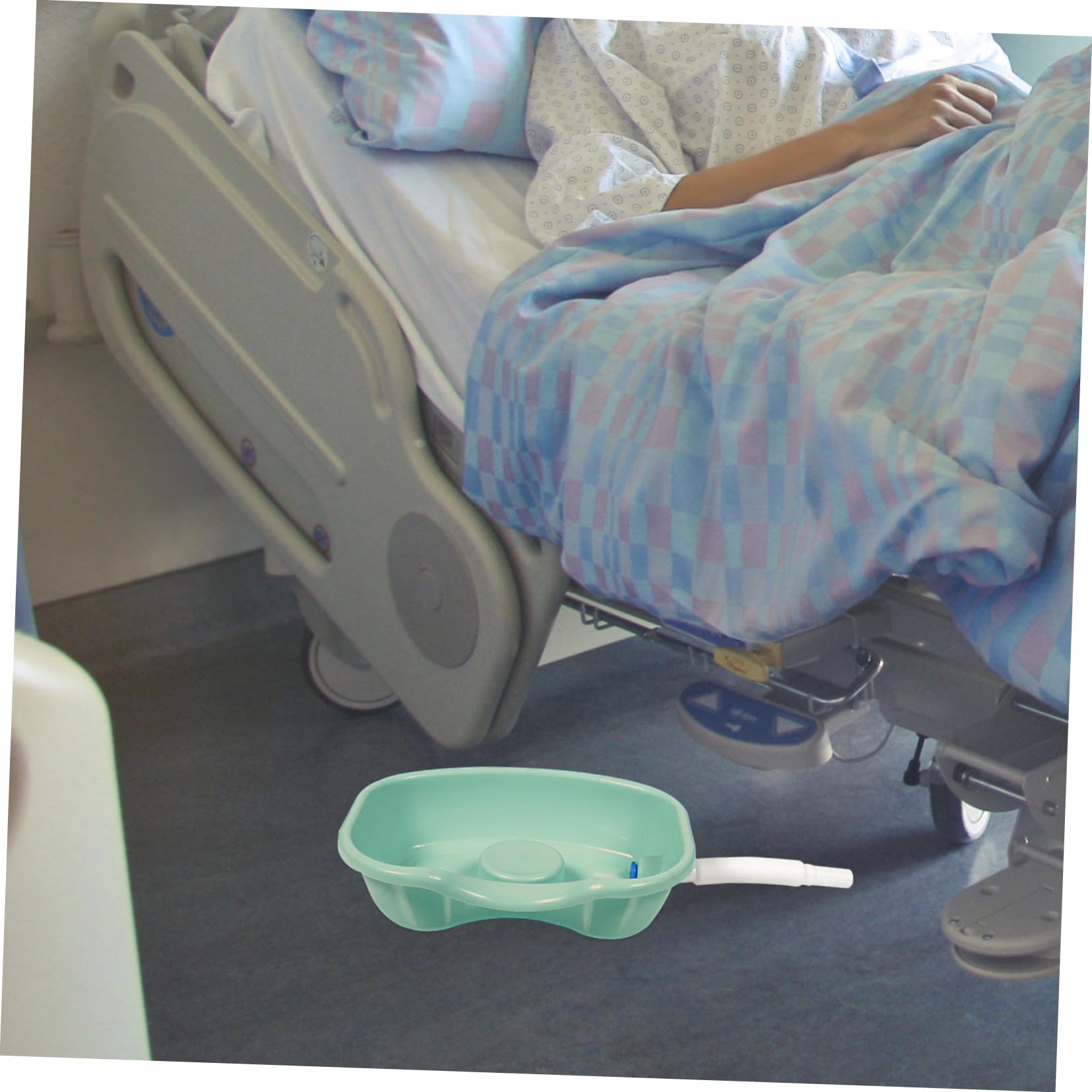 Gatuida Ciotola per Lavaggio Chioma Portatile in Plastico Forma Ergonomica Curva, Adatta a Lavare Chioma a Letto per Anziani e Donne in Maternità