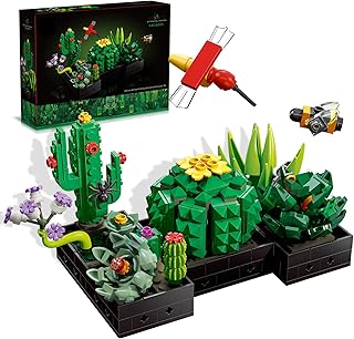 Vocrev Succulents Flowers Building Set Compatible with Lego Sets for Adults, Ideas Bonsai Plant Home Decor Succulents Building Toys, Creative Building Project Gifts for Girls Women (590 Pieces)