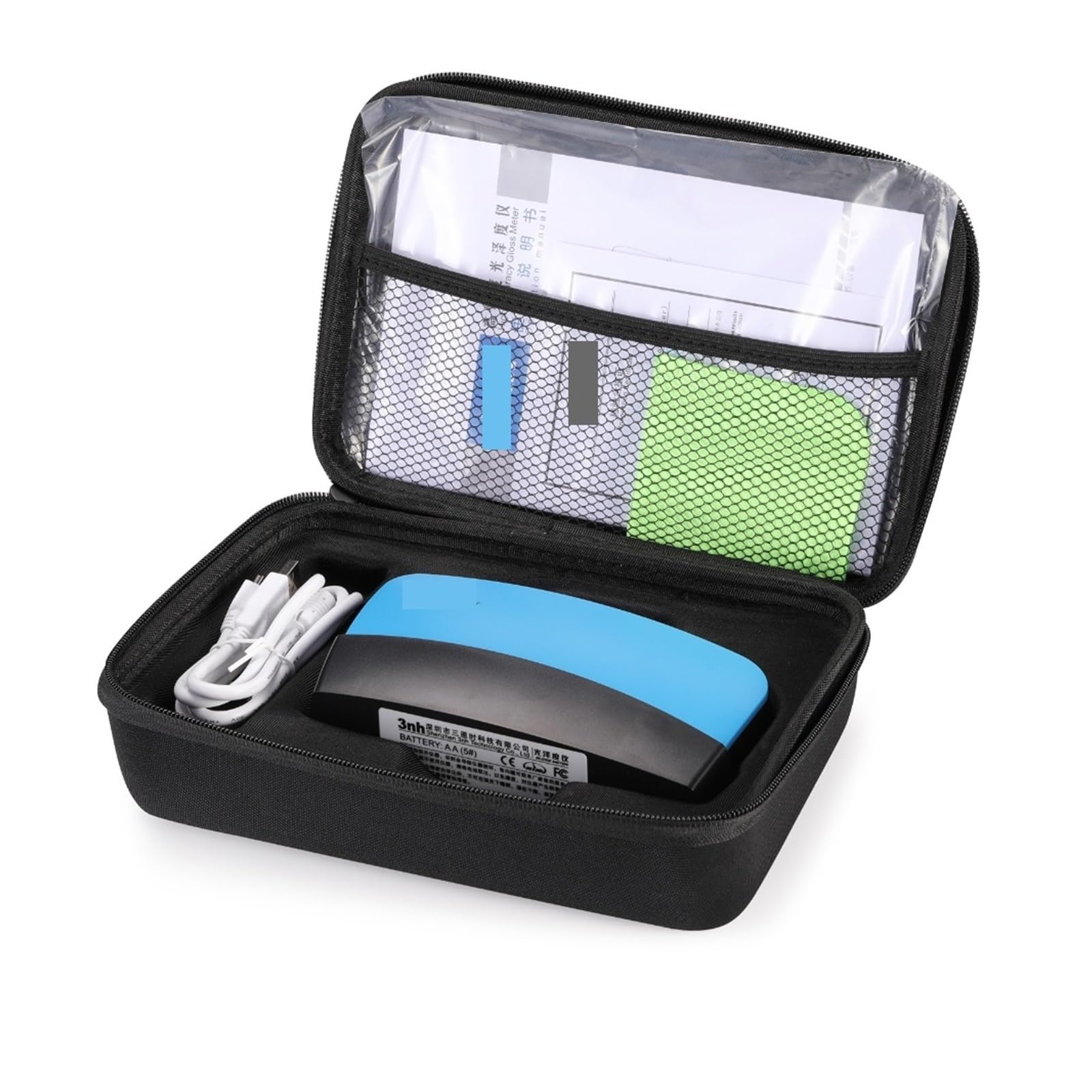 Portable Colorimeter,Color Analyzer, Gloss Meter 60 Degree 1000 Gu Glossy Test Equipment Triangular Smart Gloss Meter Ceramic Gloss Meter For Textile,Clothing, Footwear,Leather Industry(YG60S)