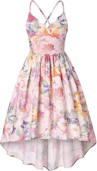 Jetfree Girls Dress Summer Halter Dress Off Shoulder Girls Party Sundress Cold Swing Cassual Formal Dresses