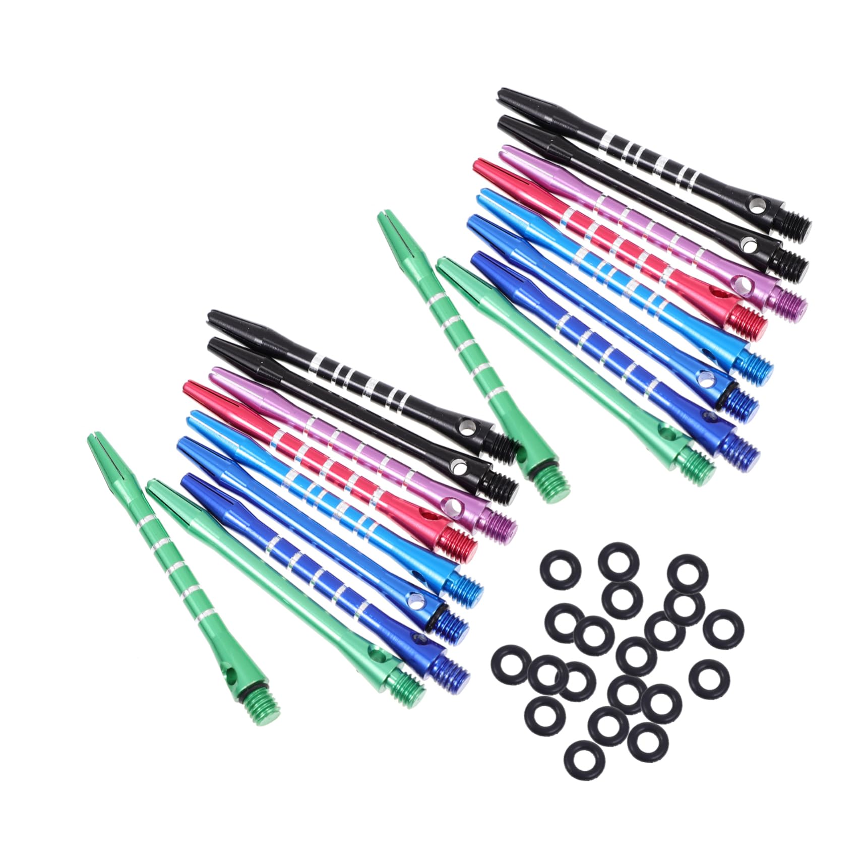 KOMBIUDA Alloy Pole Set 30pc Lightweight Shafts Universal Accessories Steel Tip Rods for Tight Grouping Enhanced Flight Stability