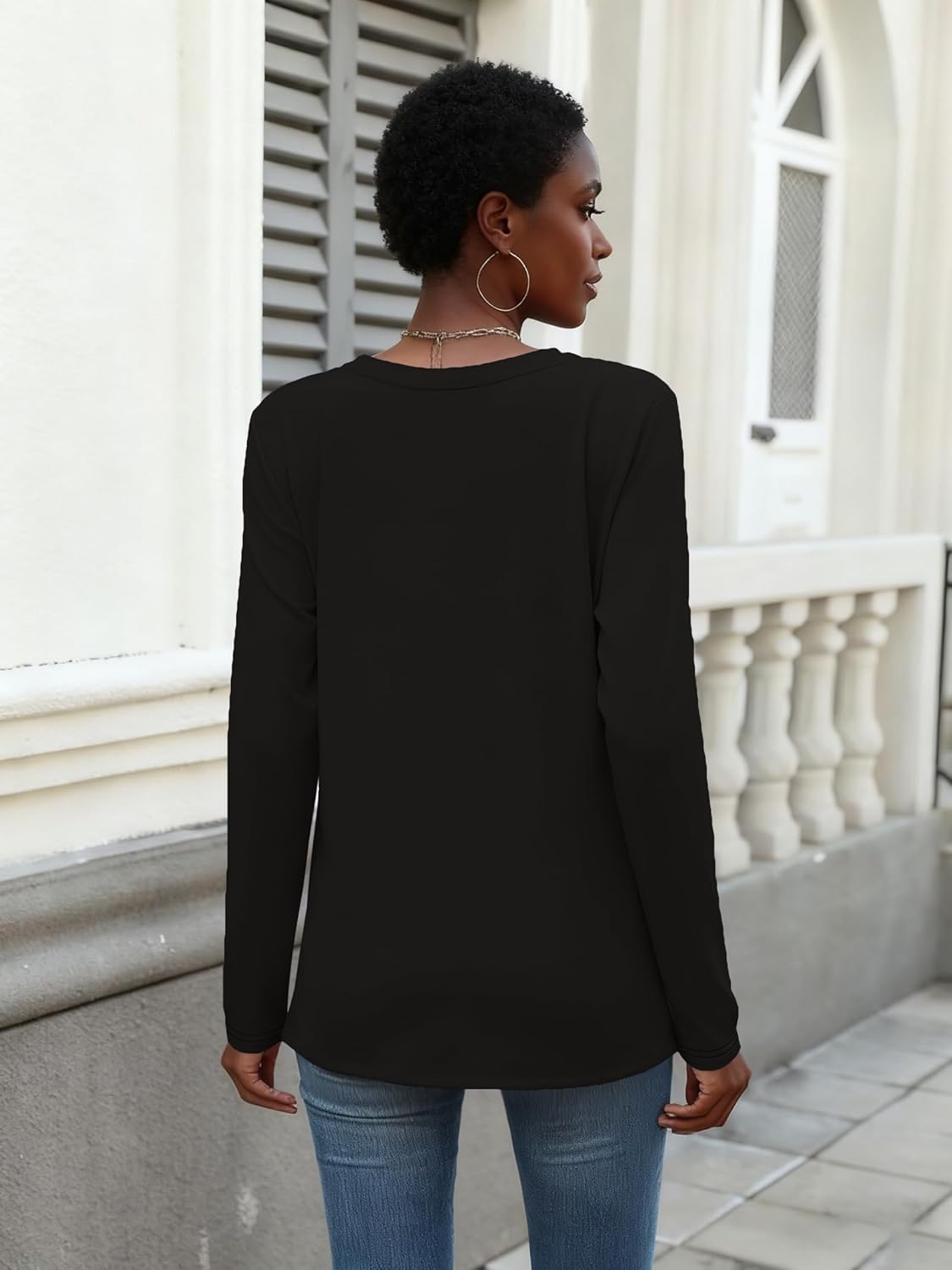 YI XIANG RAN Black History Shirts for Women Black History Month Tops Melanin African T-Shirt Casual Long Sleeve Tees - Image 6