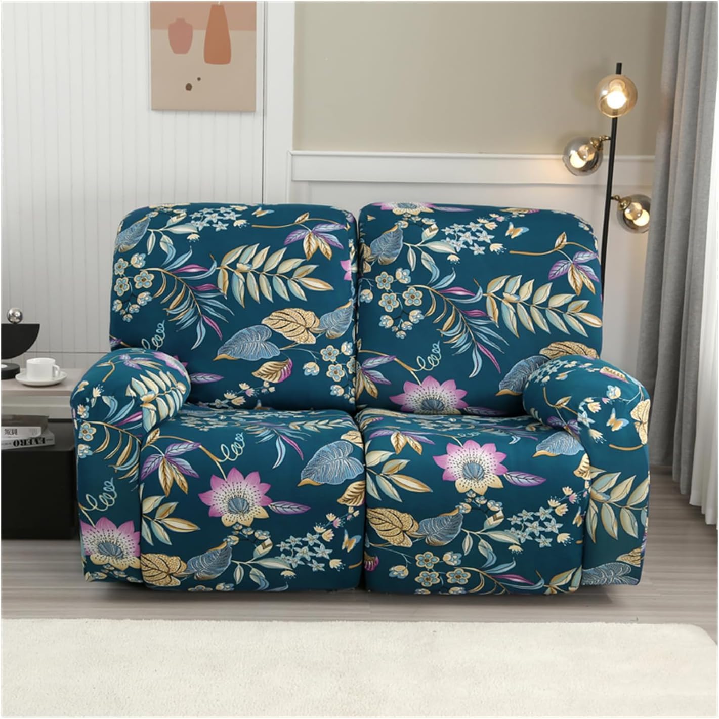 Recliner Sofa Covers Stretch Recliner Chair Slipcover 4/6/8 Pieces Seperately-Clean With Pocket,Reclining Chair Furniture Covers For Recliners Recliner Slipcovers For Large Furniture Protector ( Color