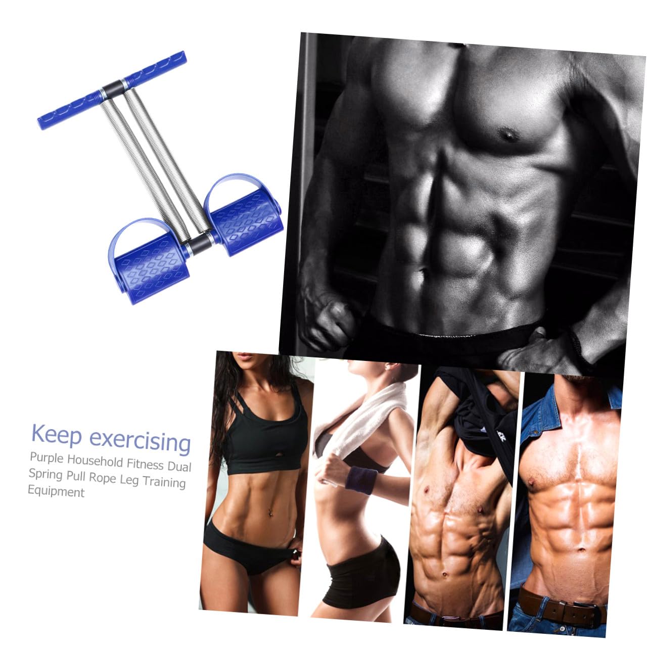 HEMOTON Tenditore del pedale palestra attrezzature per l'allenamento delle gambe ginnico per le gambe estrattore di fitness estrattore a pedale attrezzature per il fitness Black