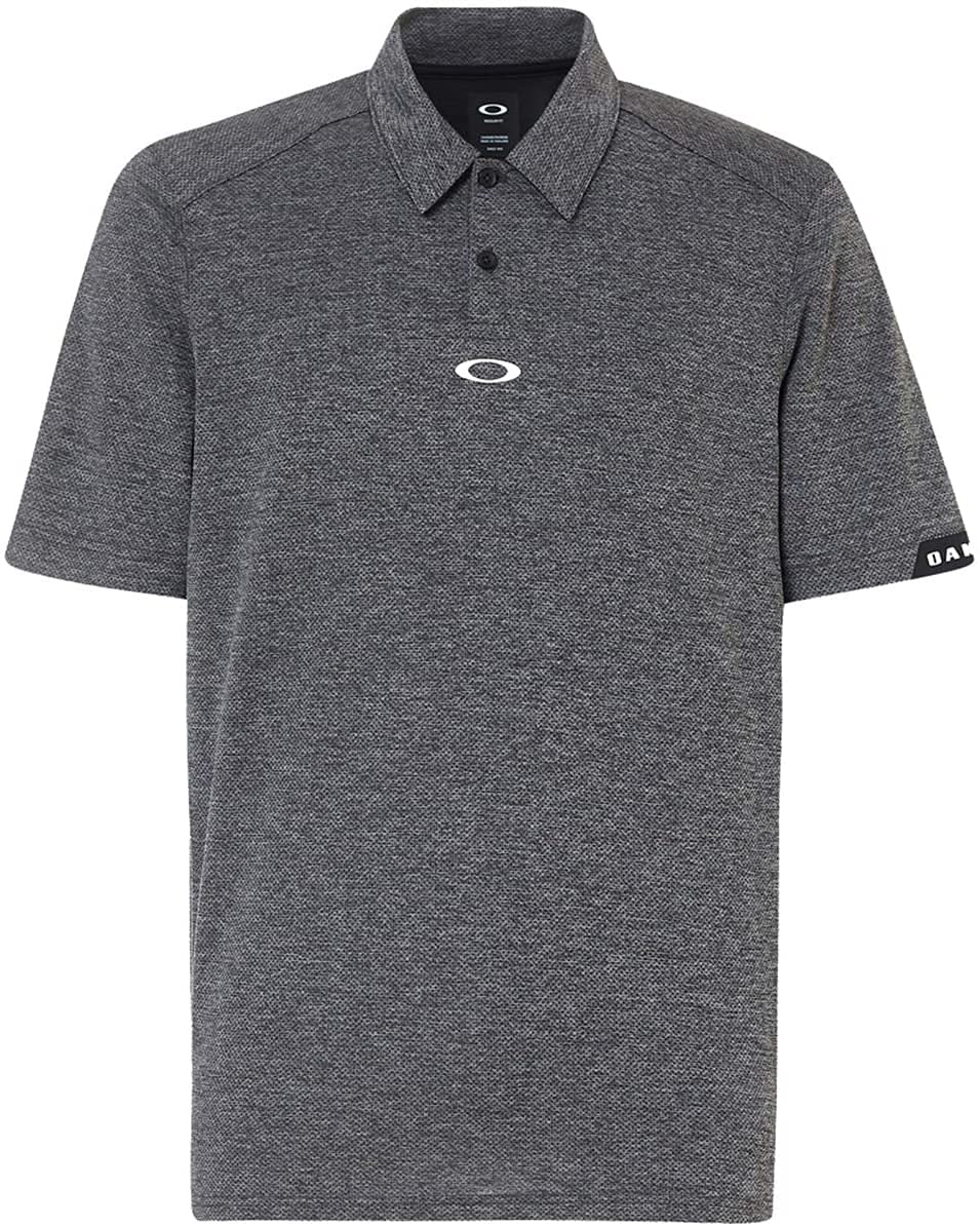 Oakley Mens Aero Ellipse Dri-Tech Moisture Control Golf Polo Shirt Grey
