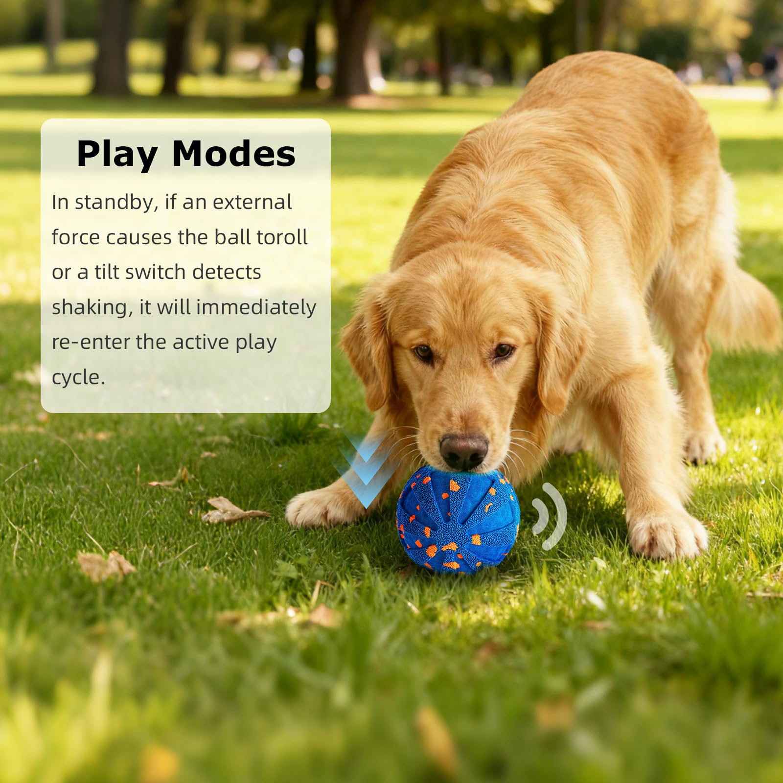 Interactive Dog Toys Ball, 3 Play Modes with Colorful Lights, Automatic Moving, Bouncing, E-TPU Material, Suitable for Large and Medium-Sized Dogs, Used for Boredom Relief and Daily Training - image 5