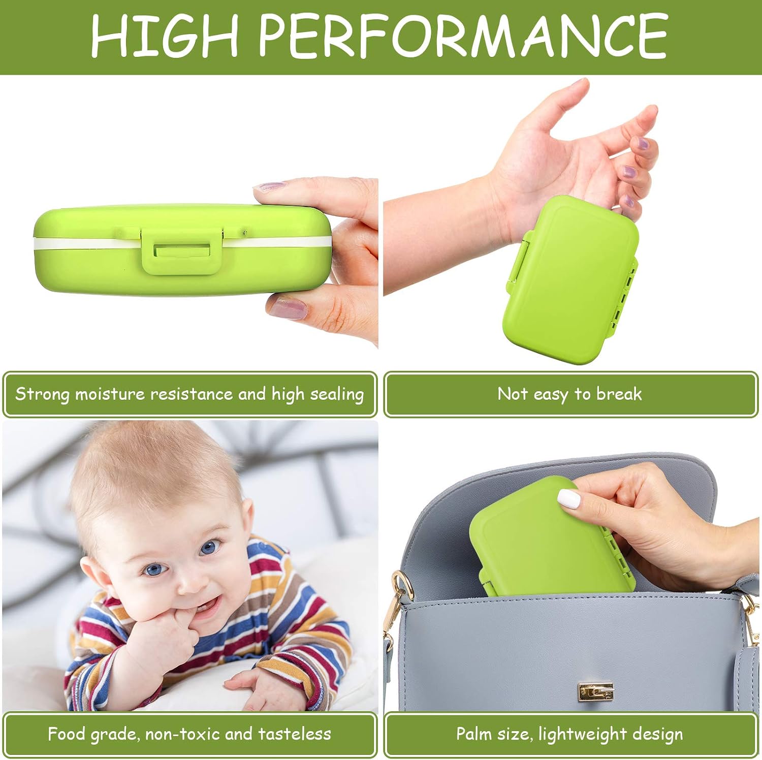 2 Pieces Baby Teeth Keepsake Box PP Tooth Fairy Box Kids Tooth Storage Holder Organizer for Lost Teeth Cute Kids Deciduous Teeth Collection to Keep The Childhood Memory (Green and Pink)
