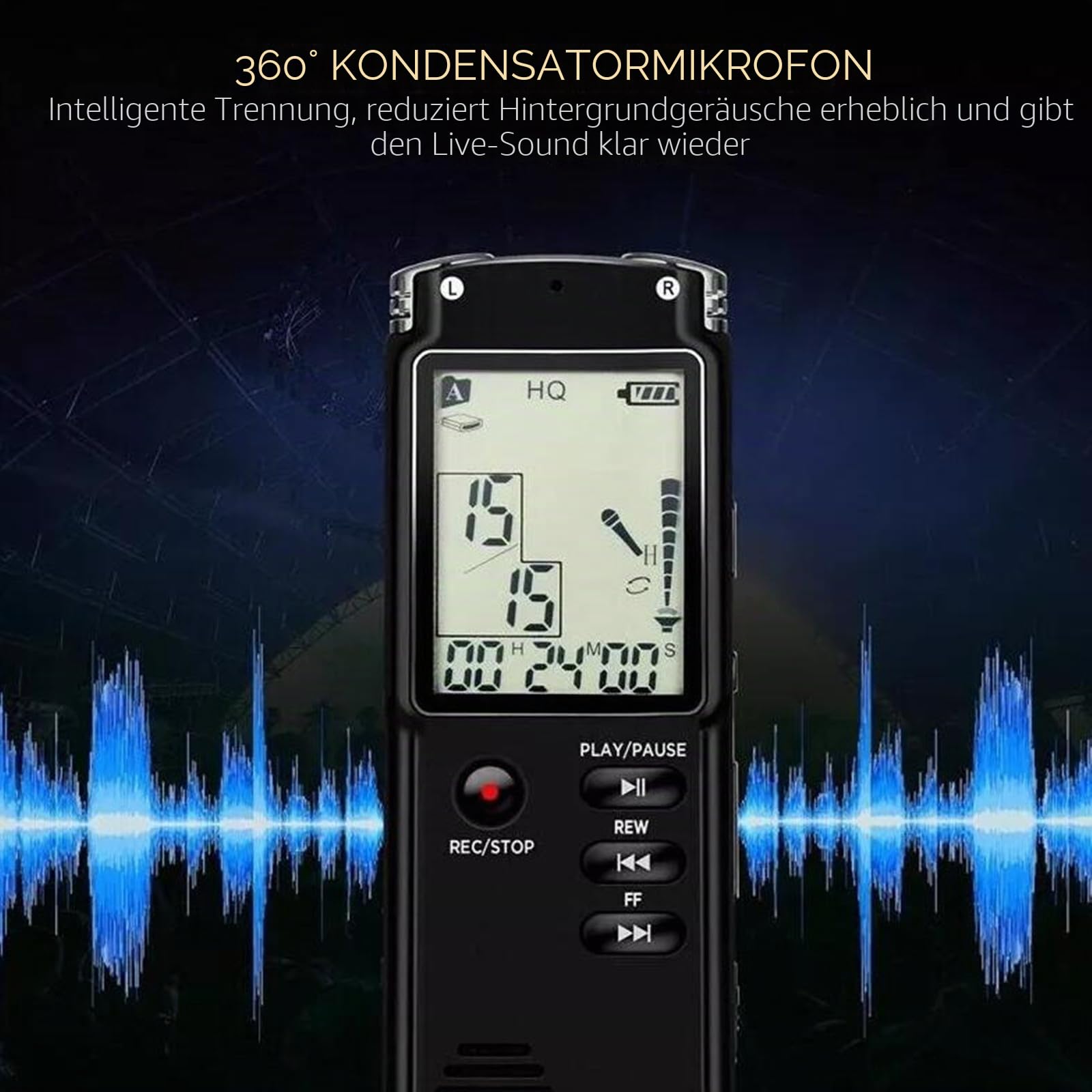 BODYA 8 GB Ghost Hunting EVP Voice Recorder Paranormale Ausrüstung Spirit Digital Voice Box mit Kopfhörer und Mikrofon